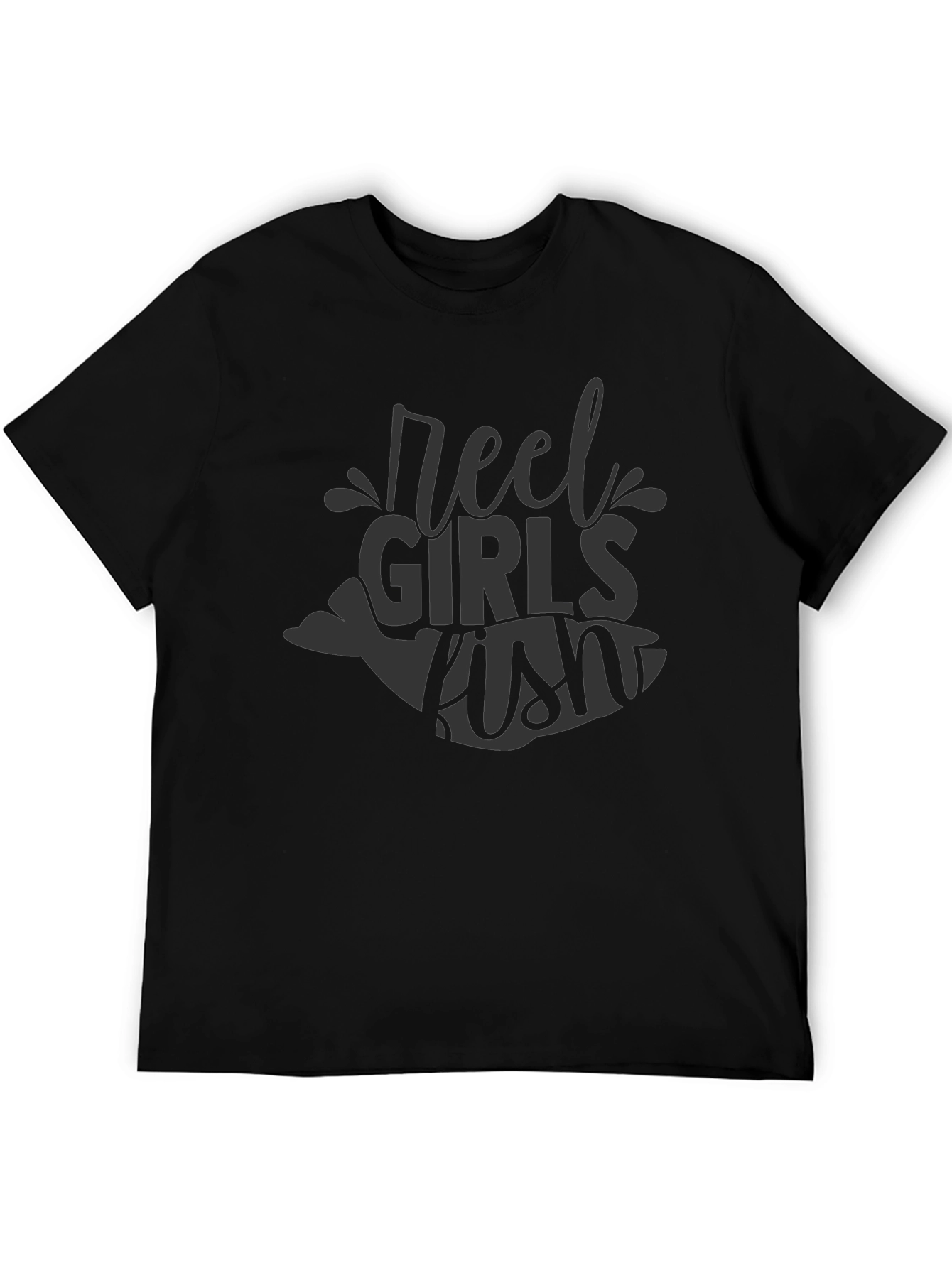 Reel Girls Fish Black T-Shirt
