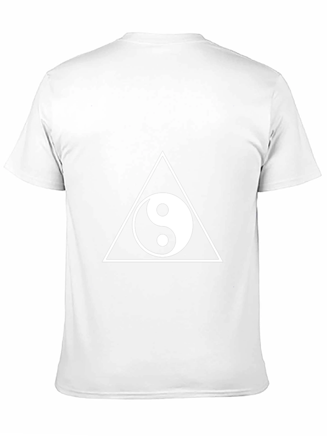 Yin Yang Triangle Graphic Tee - Stylish Black T-Shirt