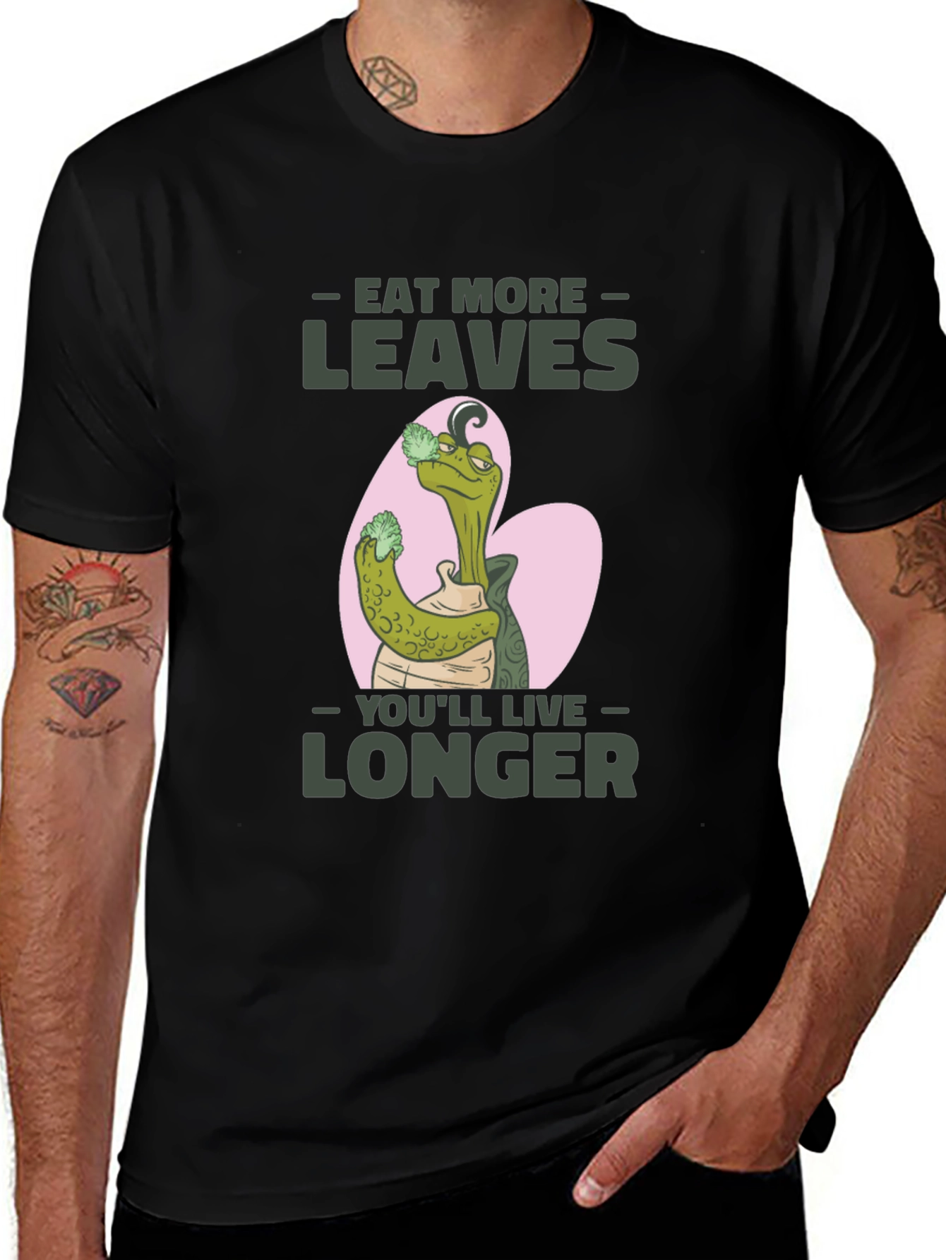 Eat More Leaves Graphic T-Shirt
