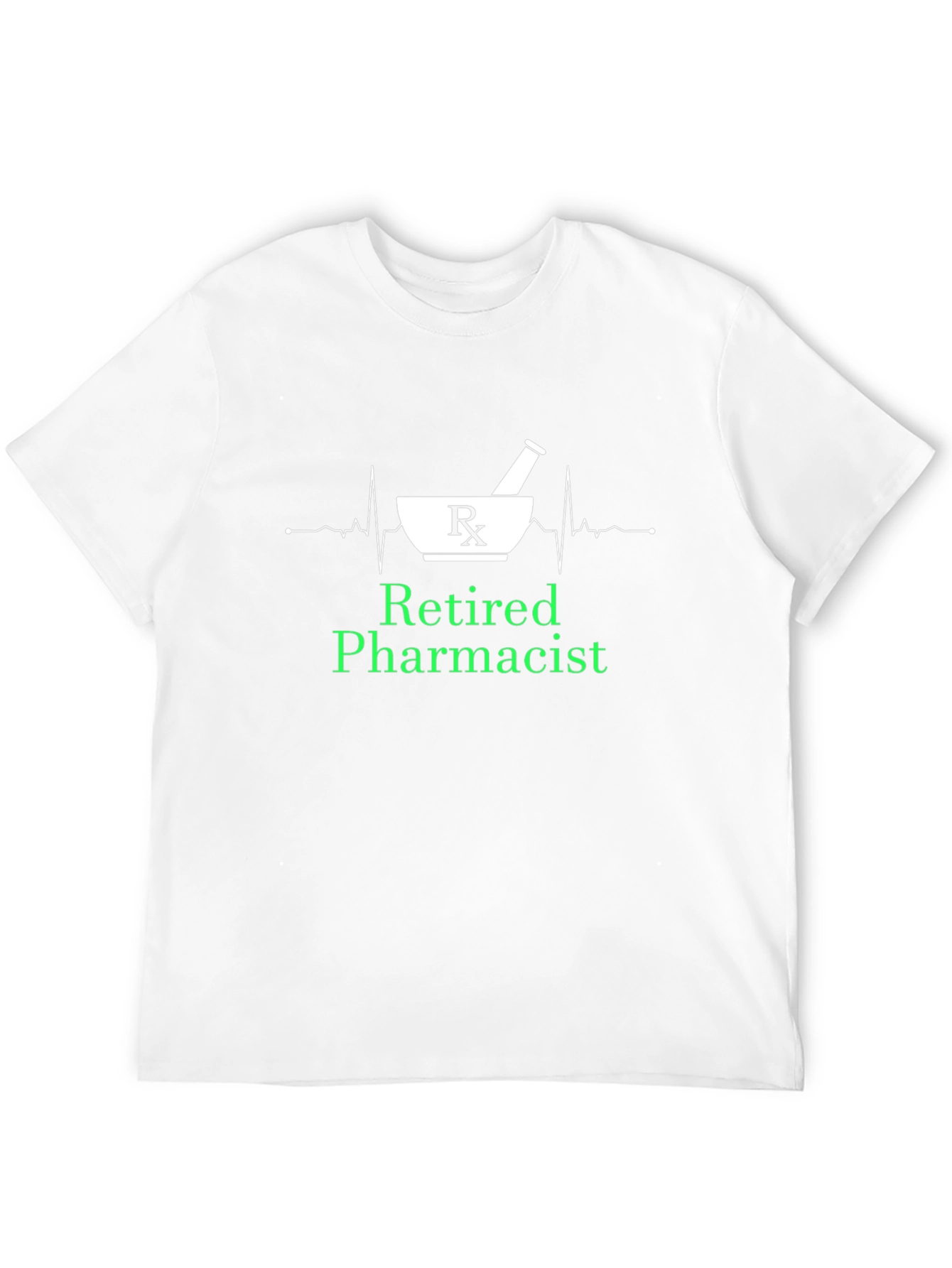 Retired Pharmacist Black T-Shirt Rx Design
