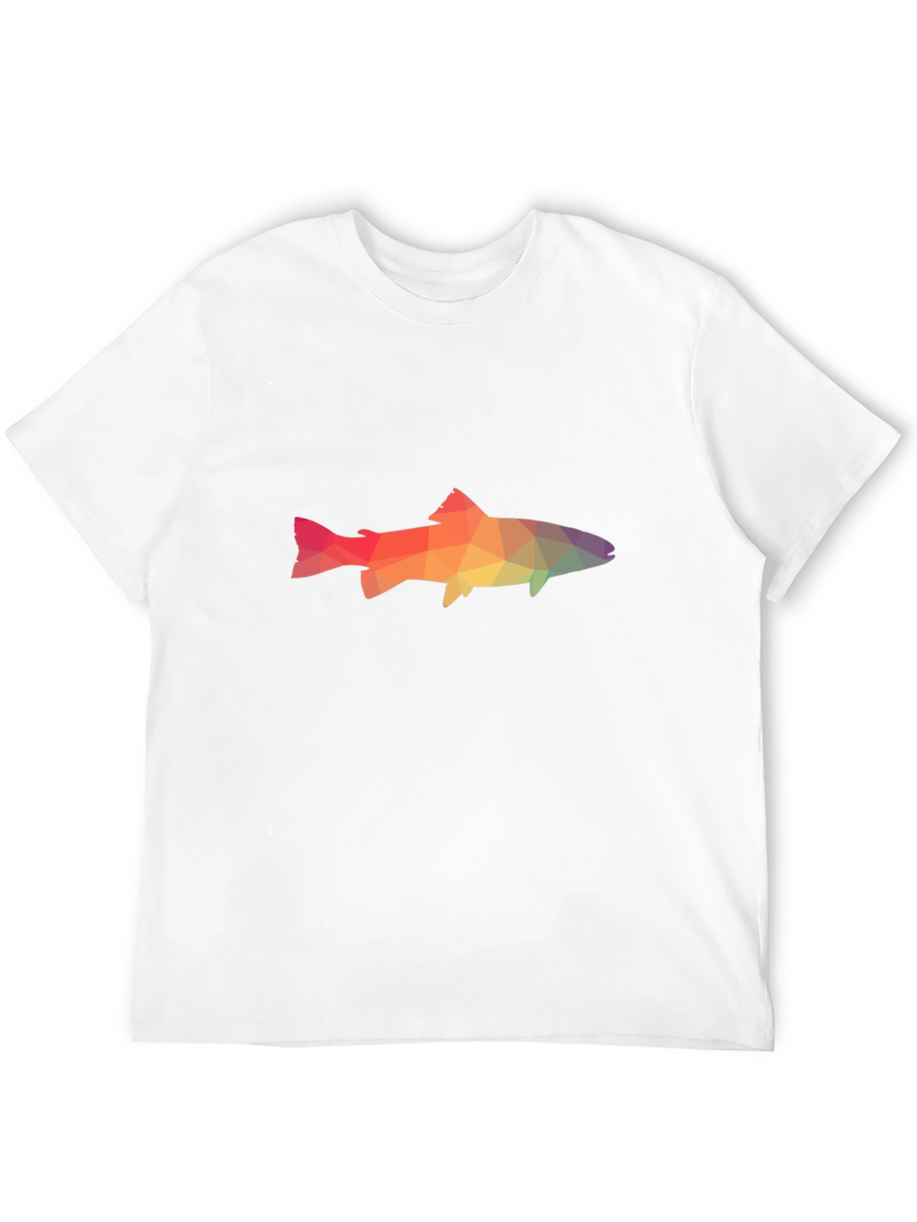 Geometric Fish Graphic Tee - Black