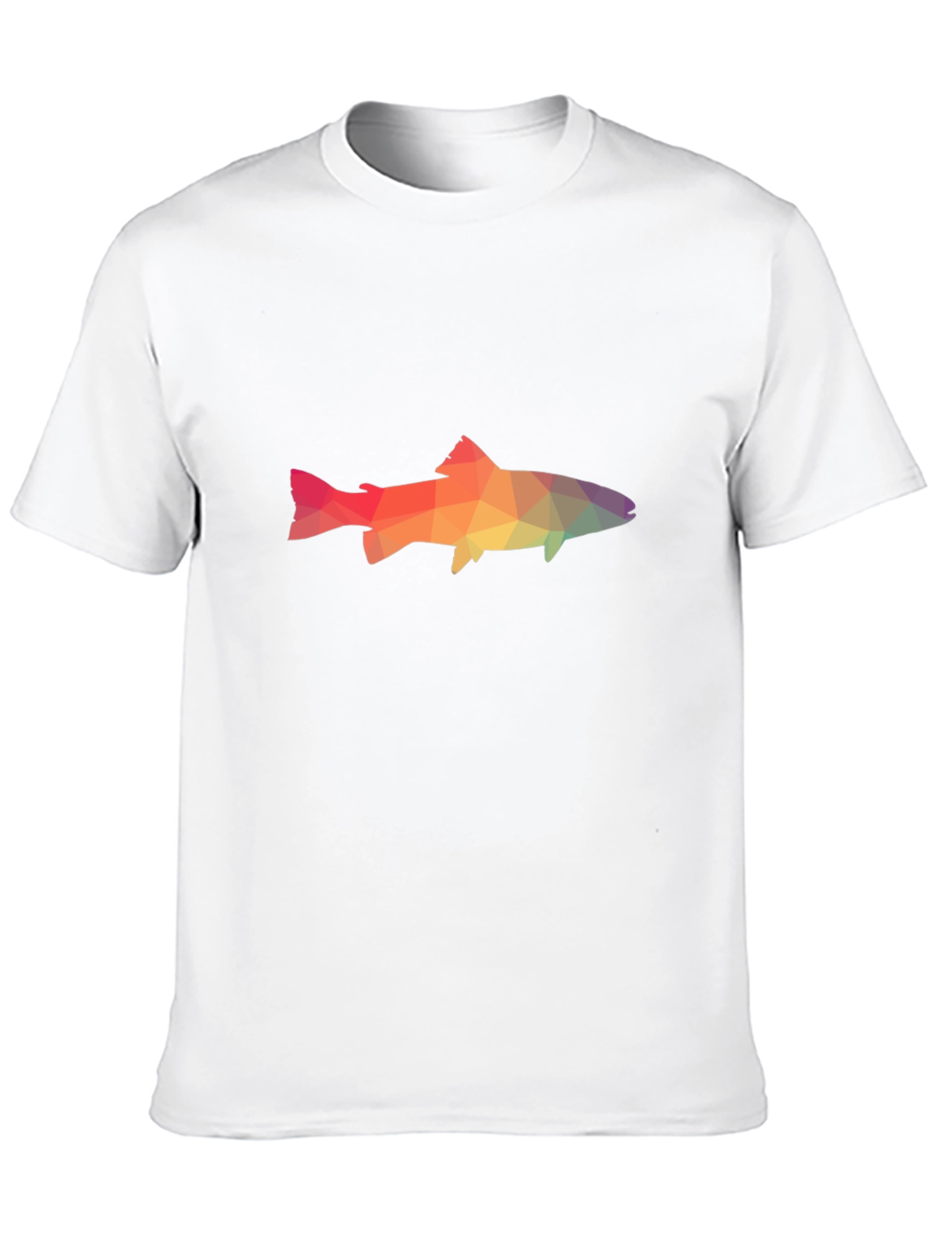 Geometric Fish Graphic Tee - Black