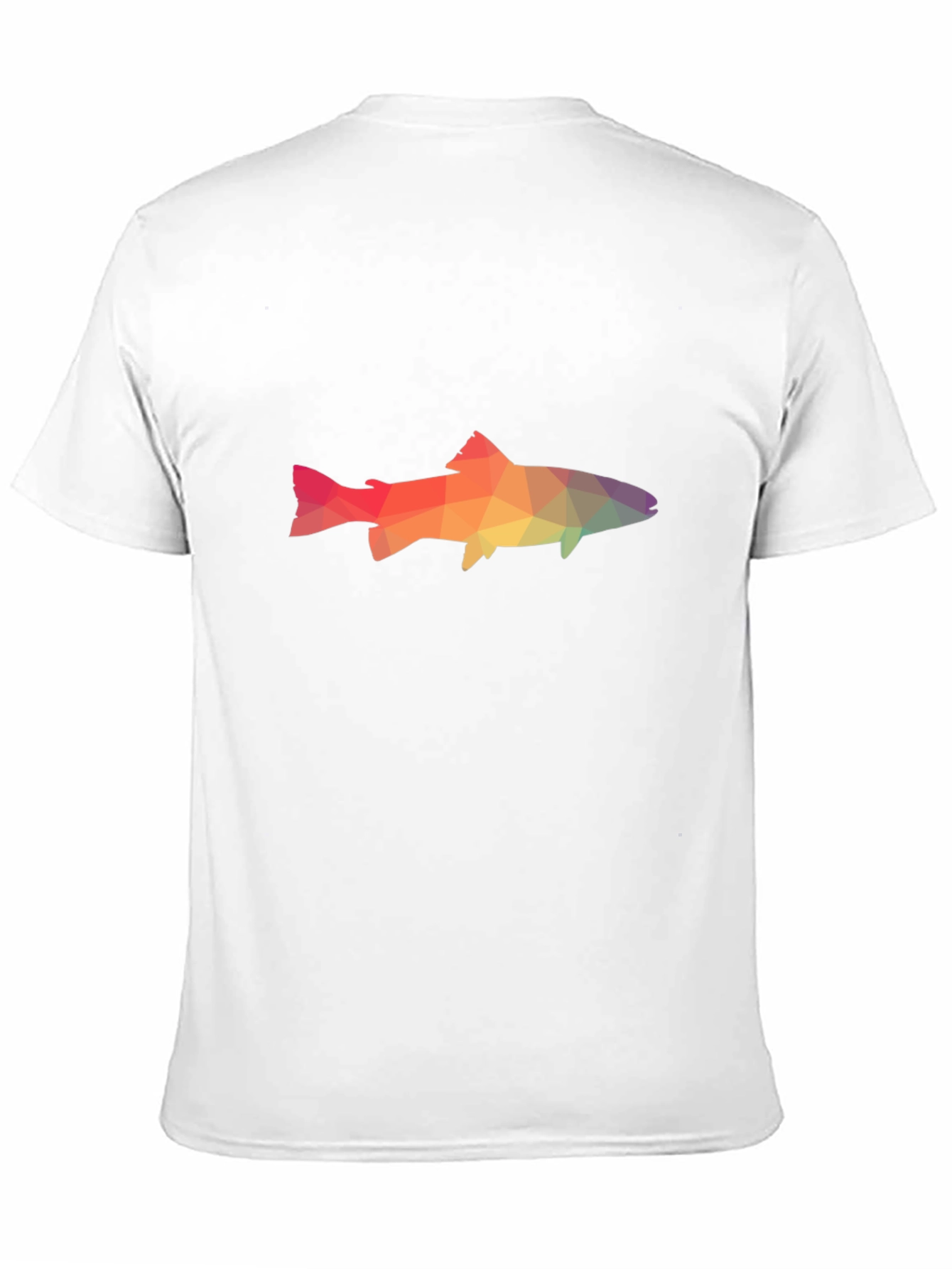 Geometric Fish Graphic Tee - Black
