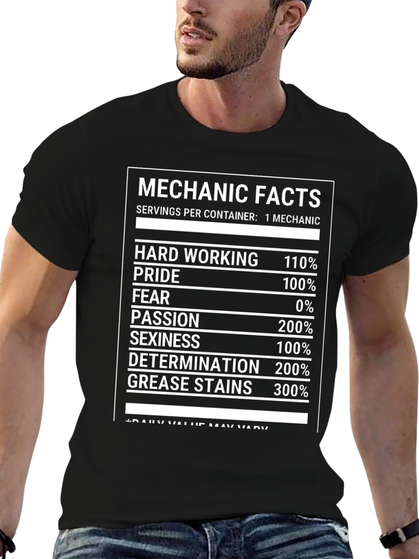 Mechanic Facts T-Shirt - Hardworking Passionate