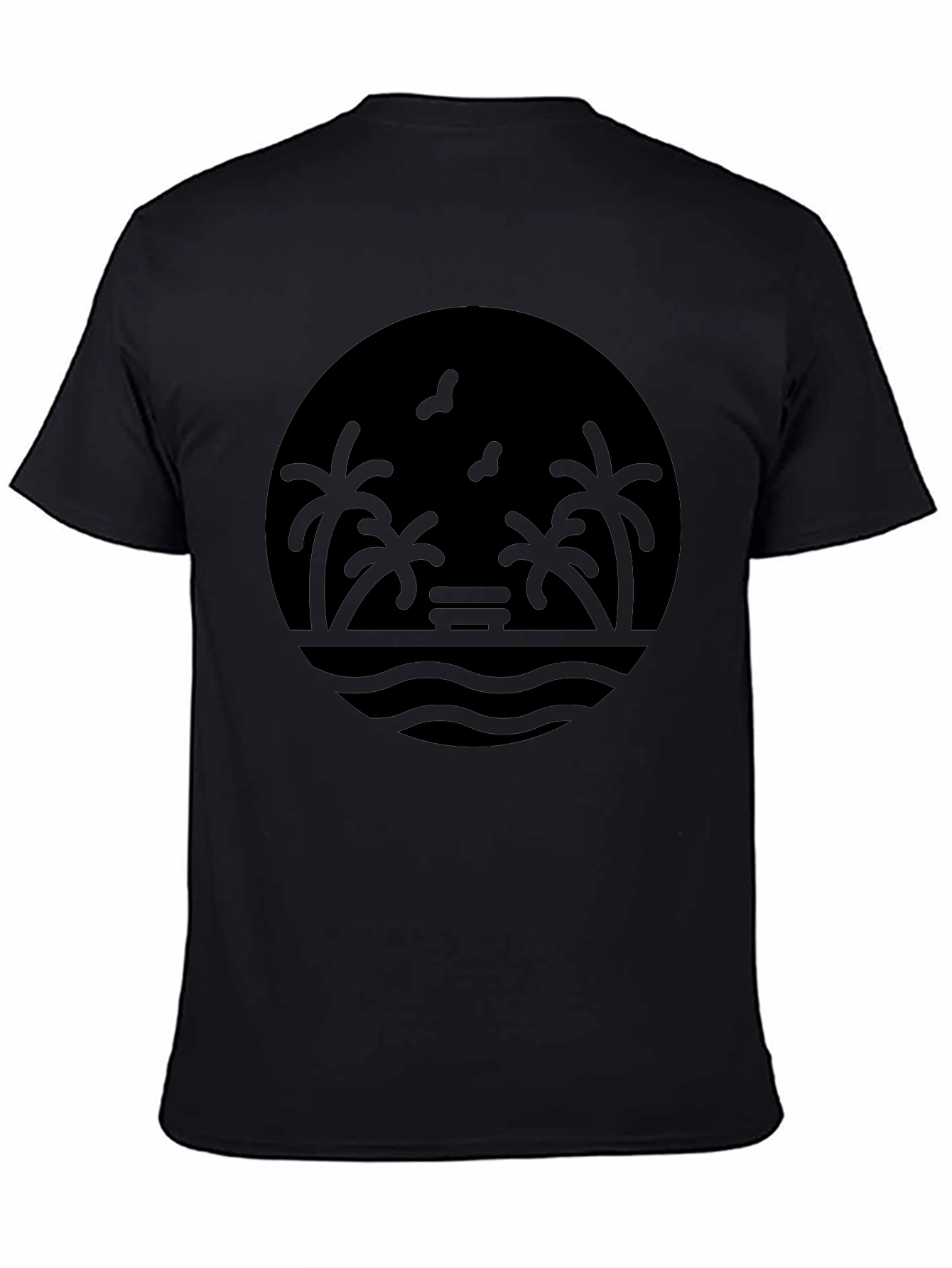 Island Vibes T-Shirt - Black Graphic Tee