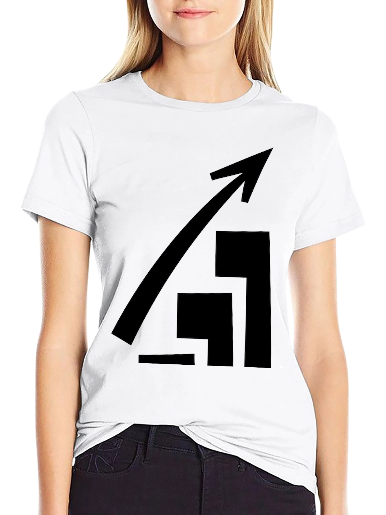 Ascending Arrow Graphic Tee - Black