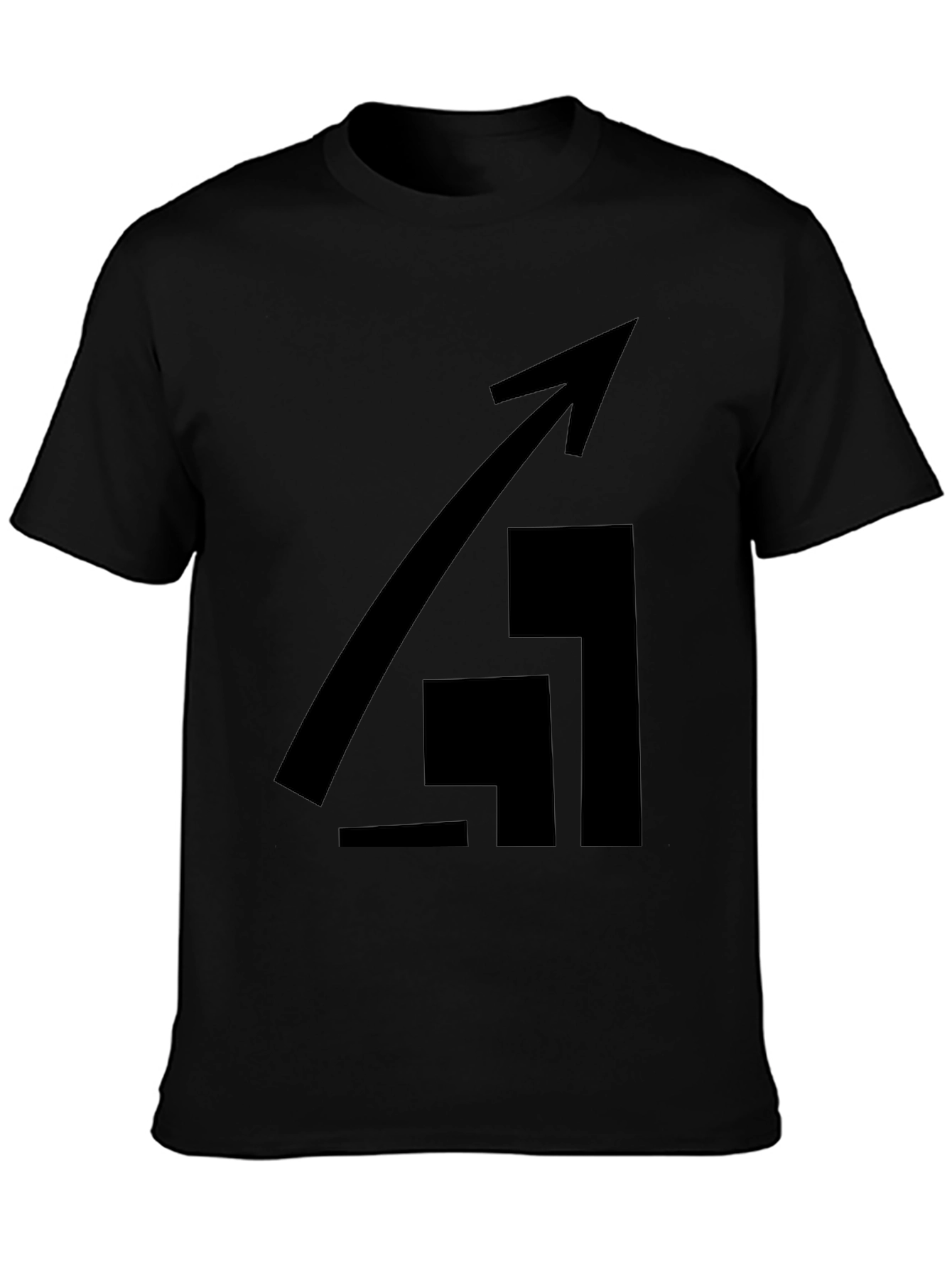 Ascending Arrow Graphic Tee - Black