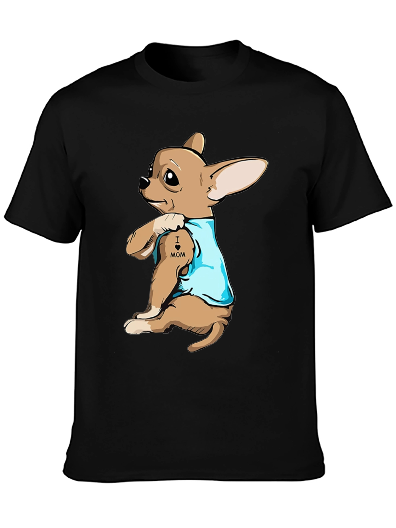Dog Mom Tattoo Graphic Tee - Black