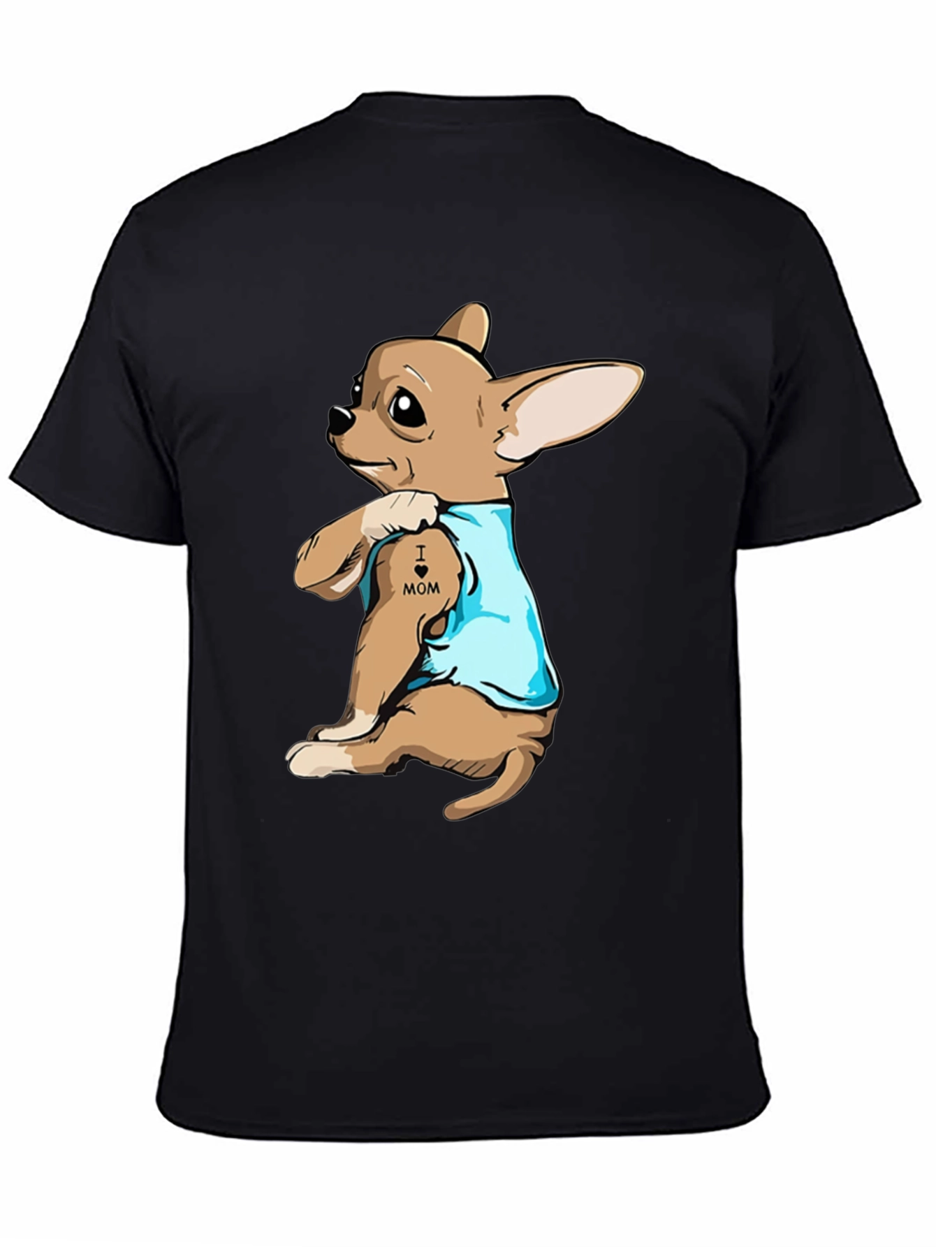 Dog Mom Tattoo Graphic Tee - Black