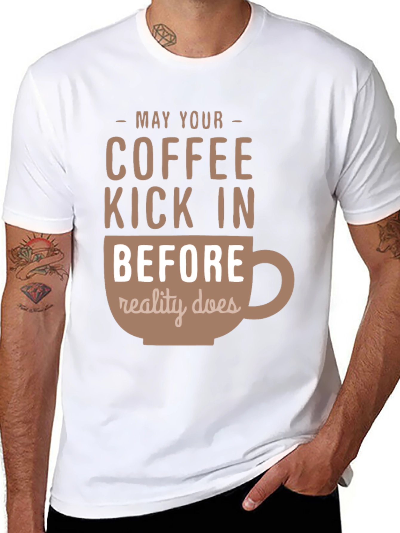 Coffee Kick In T-Shirt - Funny Caffeine Tee