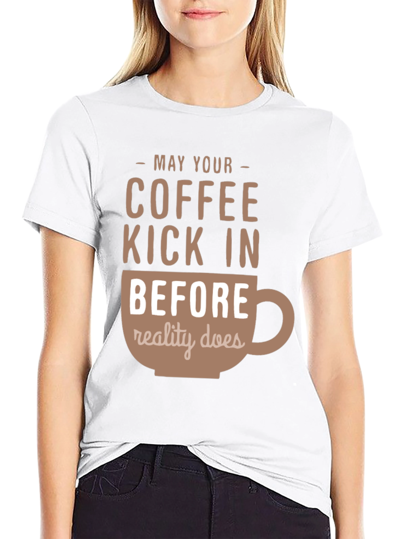 Coffee Kick In T-Shirt - Funny Caffeine Tee