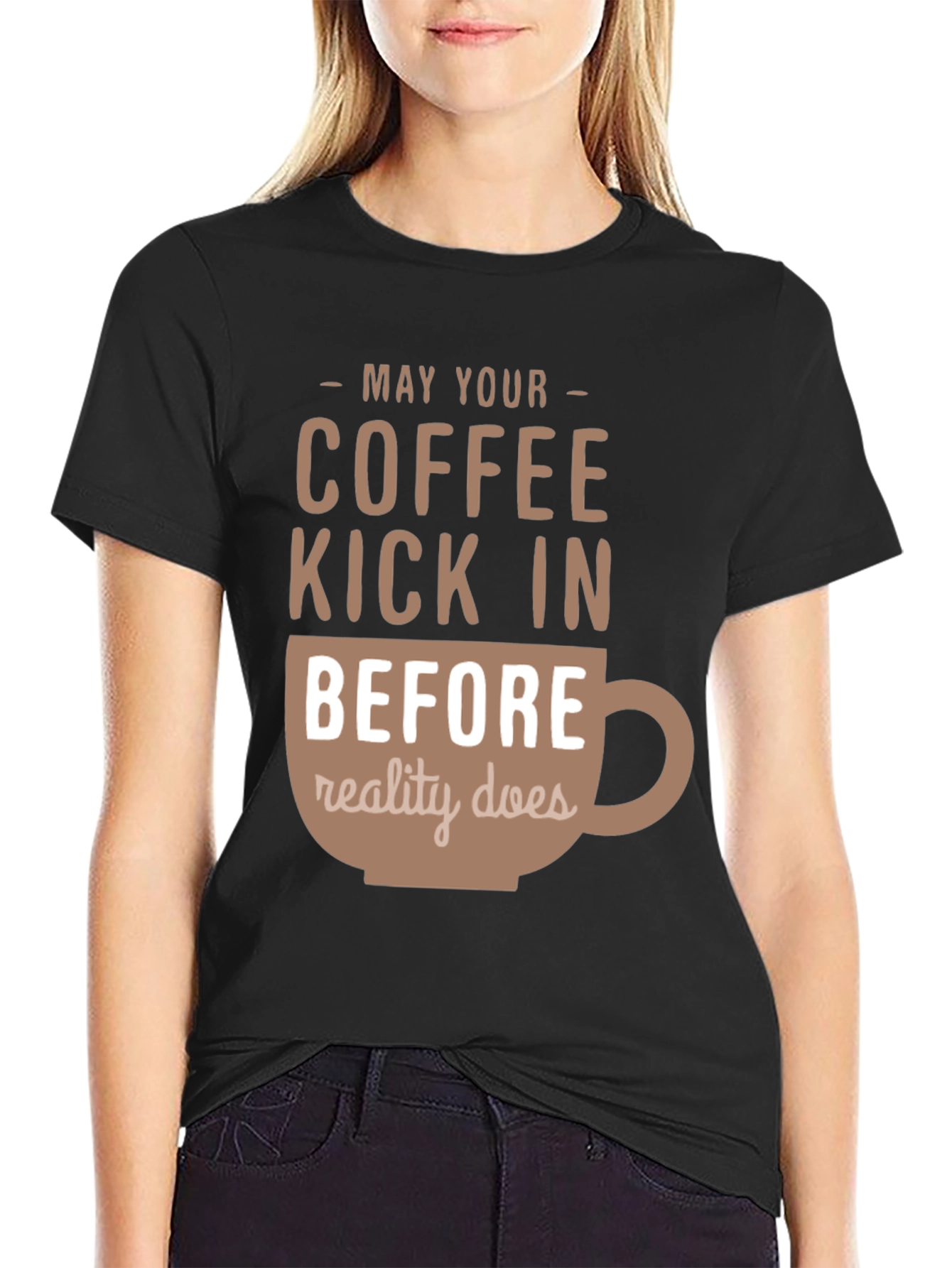Coffee Kick In T-Shirt - Funny Caffeine Tee