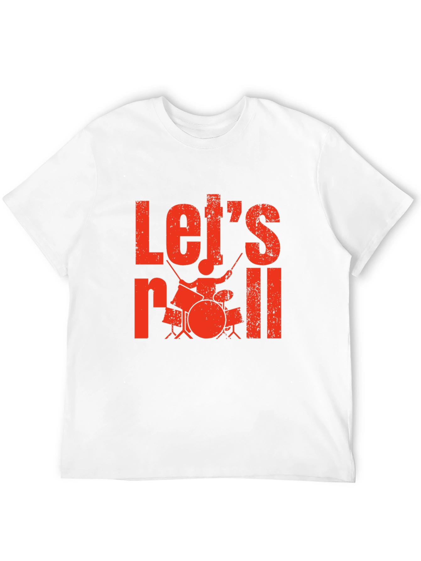 Lets Roll Drummer Graphic Tee - Black T-Shirt
