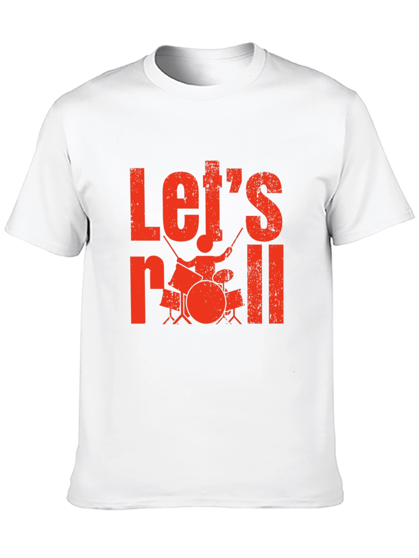 Lets Roll Drummer Graphic Tee - Black T-Shirt