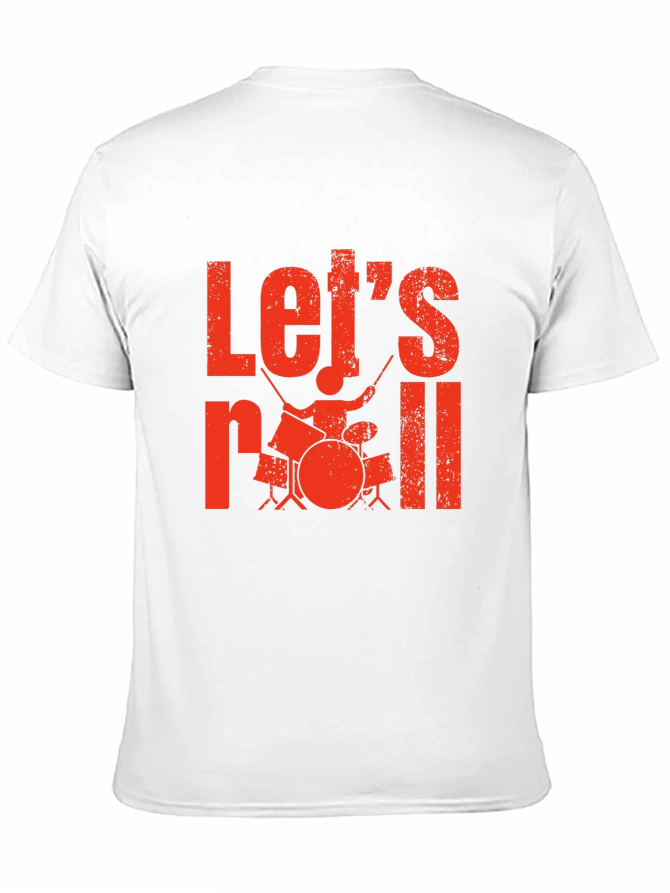 Lets Roll Drummer Graphic Tee - Black T-Shirt
