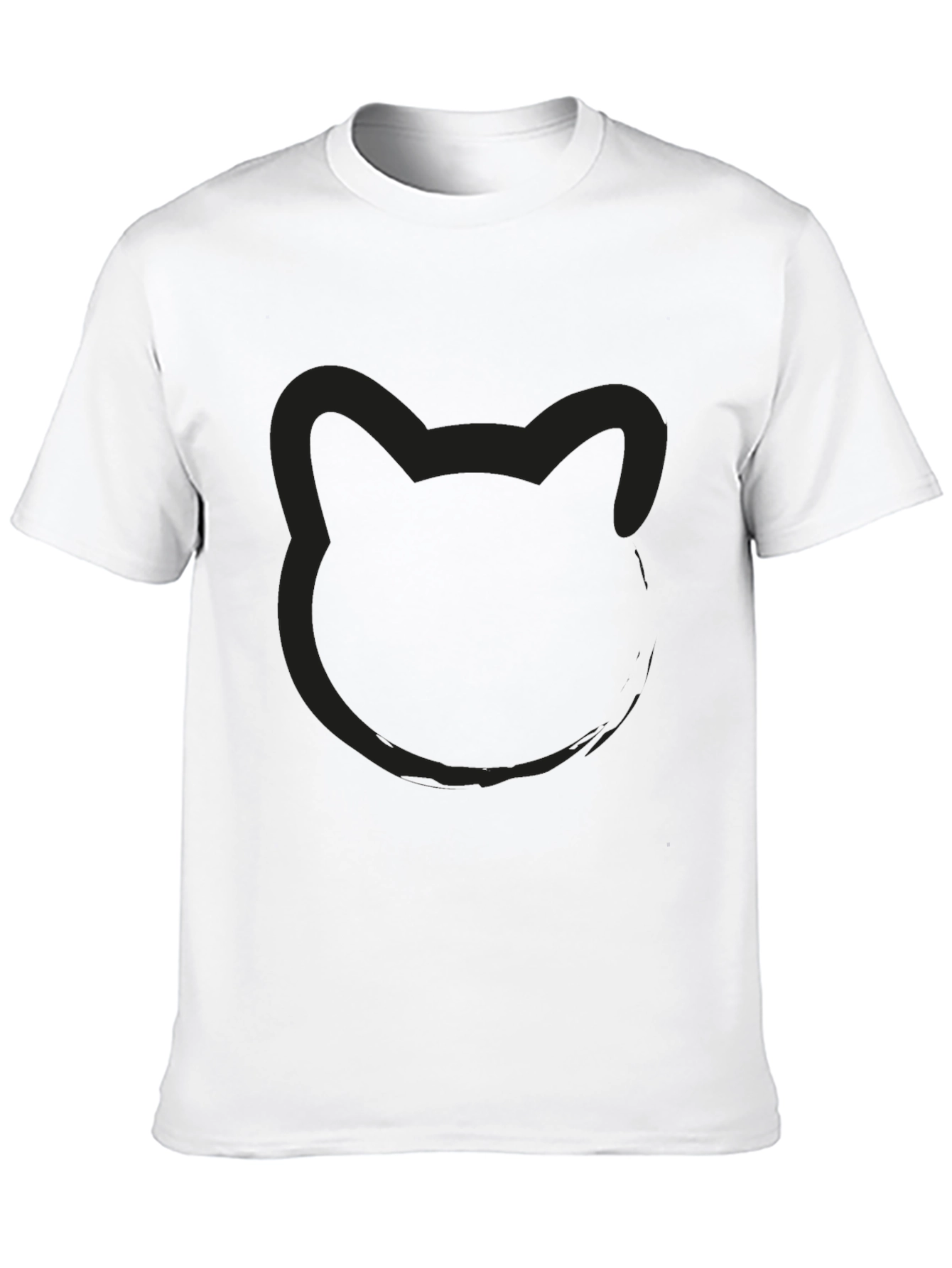 Mens Black Cat Silhouette Graphic T-Shirt