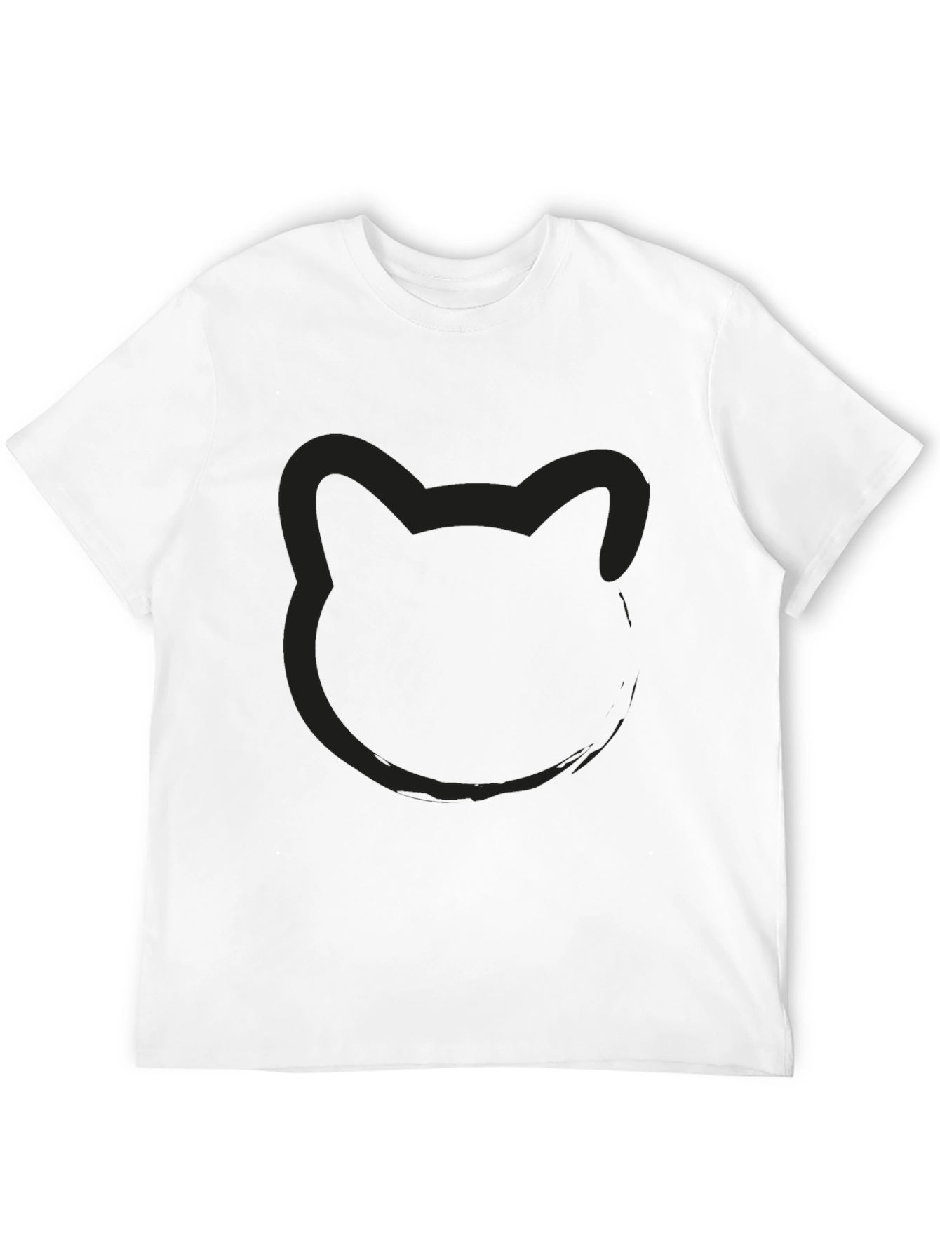 Mens Black Cat Silhouette Graphic T-Shirt