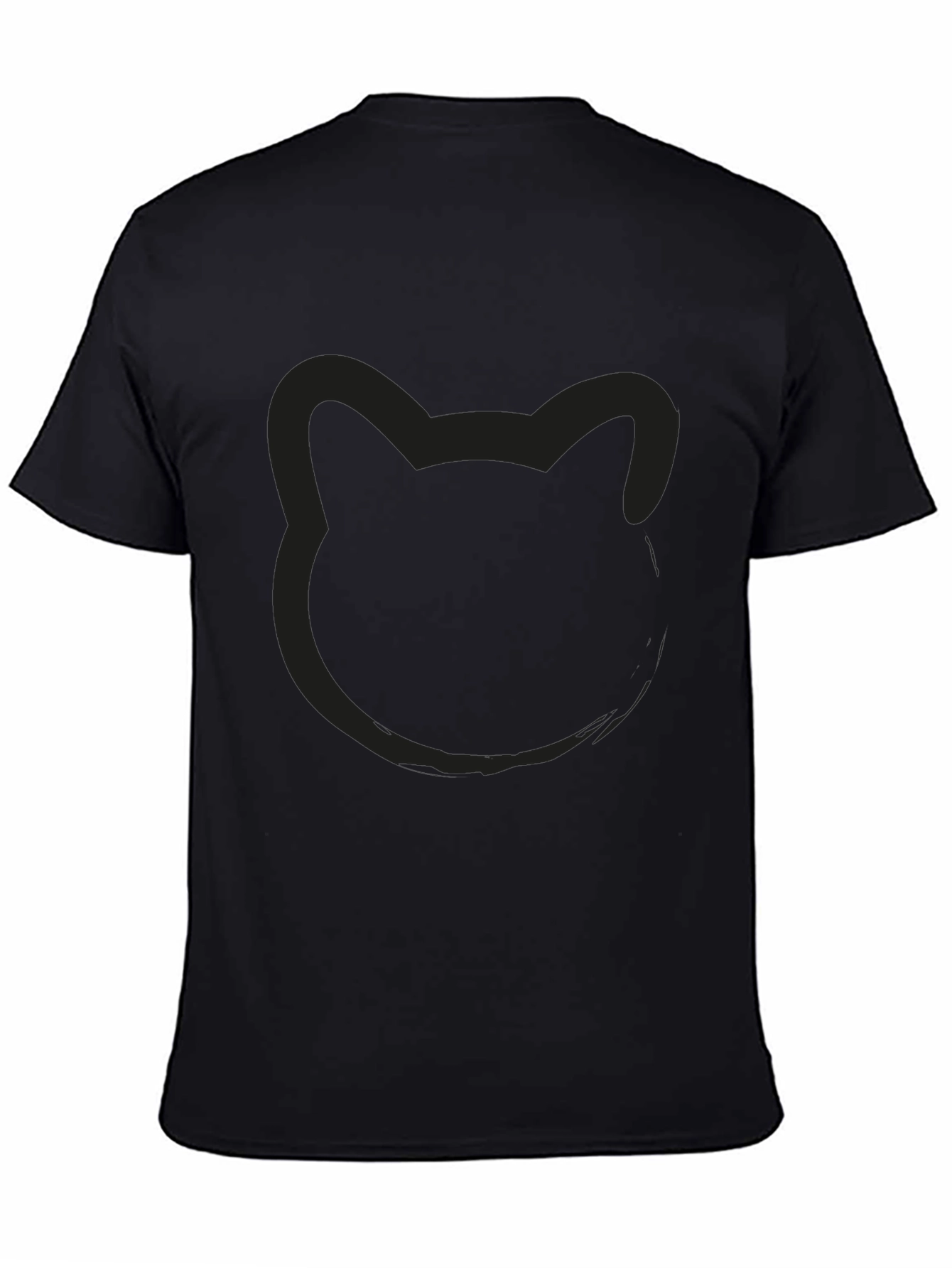 Mens Black Cat Silhouette Graphic T-Shirt