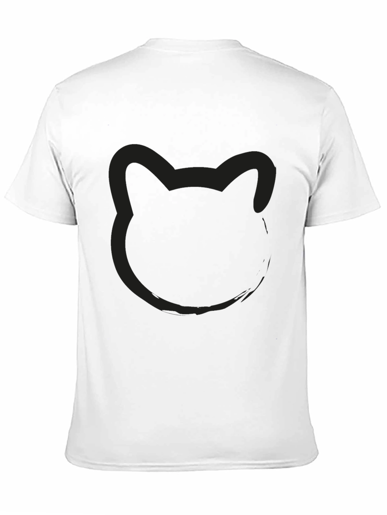 Mens Black Cat Silhouette Graphic T-Shirt
