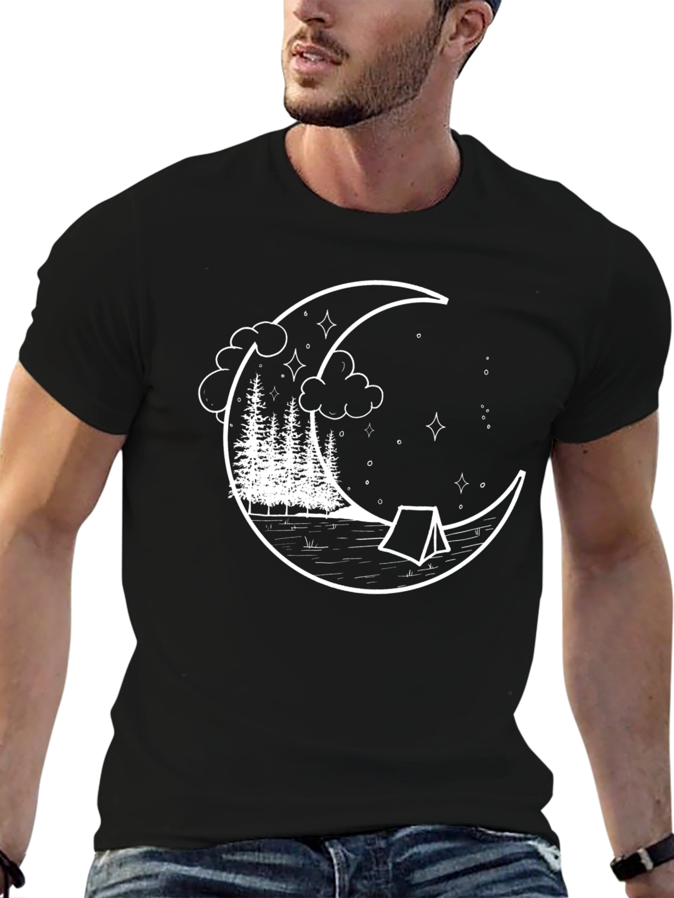 Camping Moon Graphic Tee - Adventure Awaits!