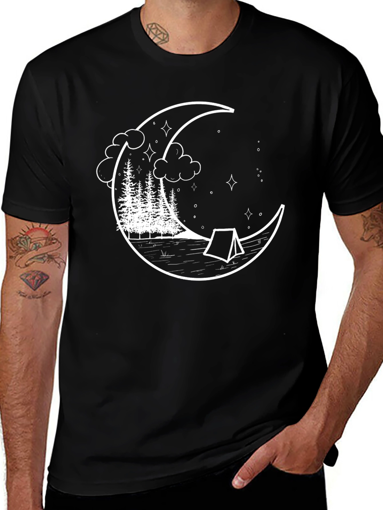 Camping Moon Graphic Tee - Adventure Awaits!