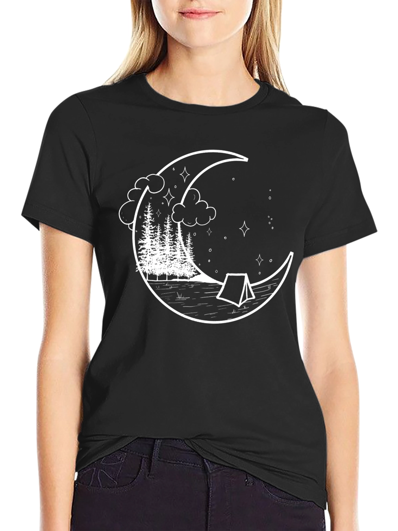 Camping Moon Graphic Tee - Adventure Awaits!