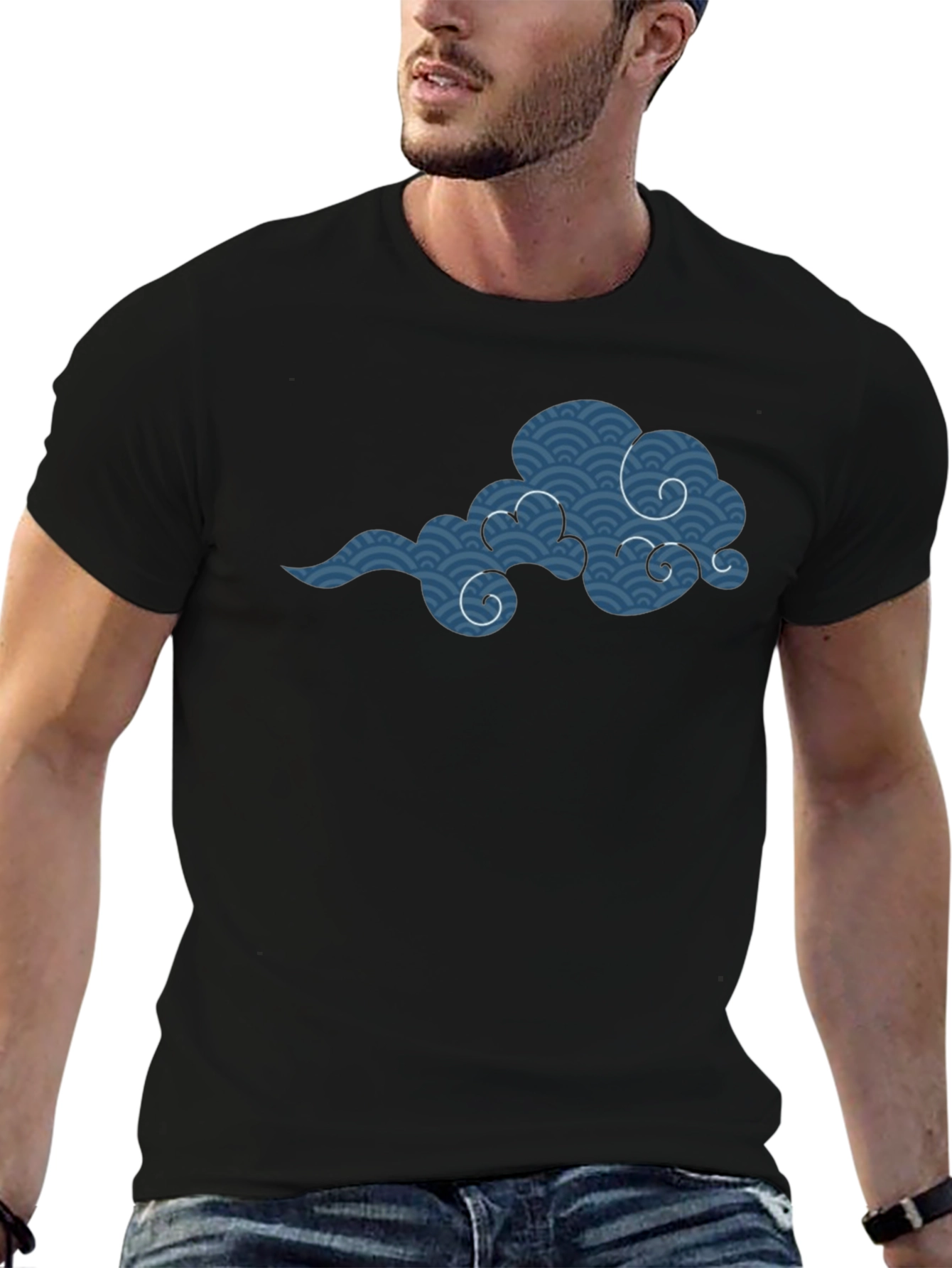 Japanese Cloud Graphic Tee - Black