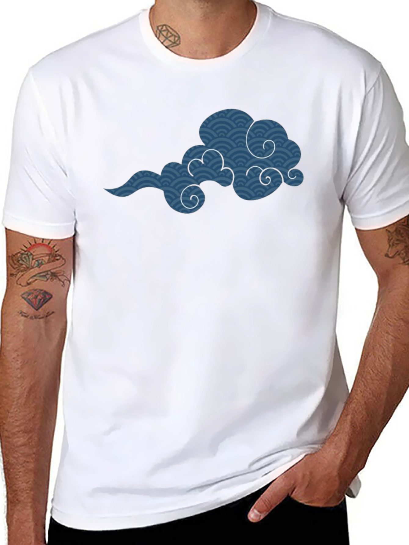 Japanese Cloud Graphic Tee - Black