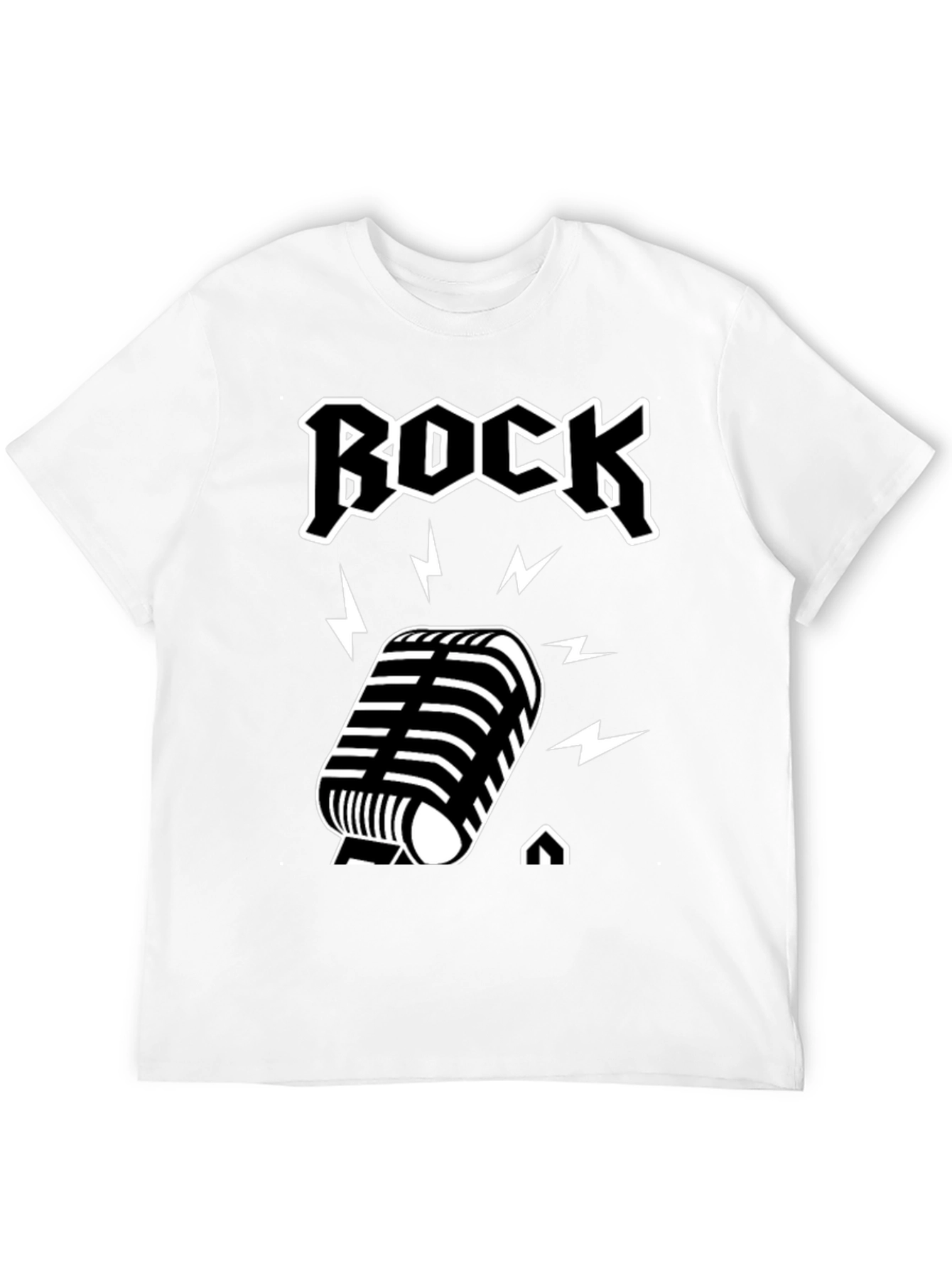 Rock Music T-Shirt with Microphone Design