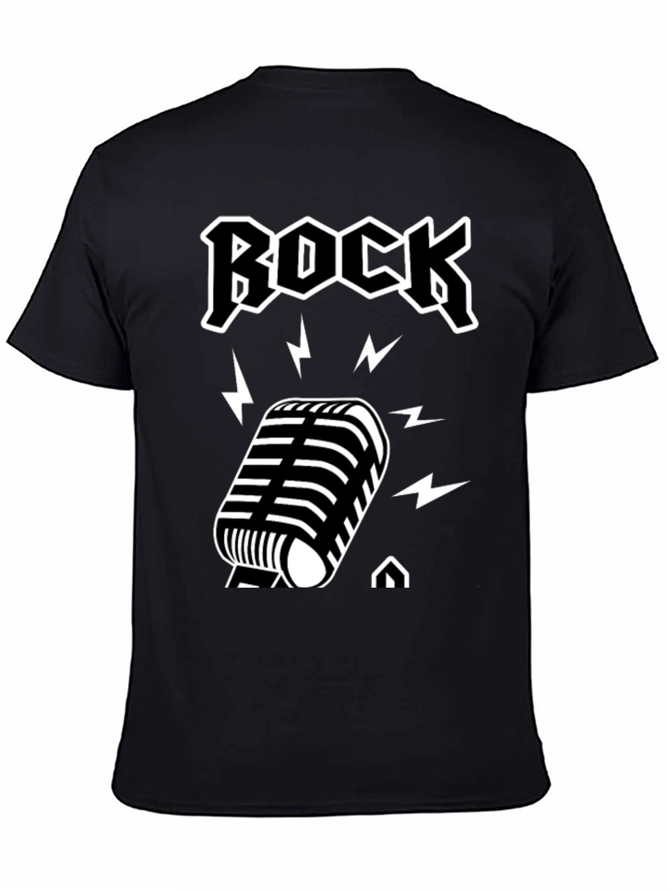 Rock Music T-Shirt with Microphone Design