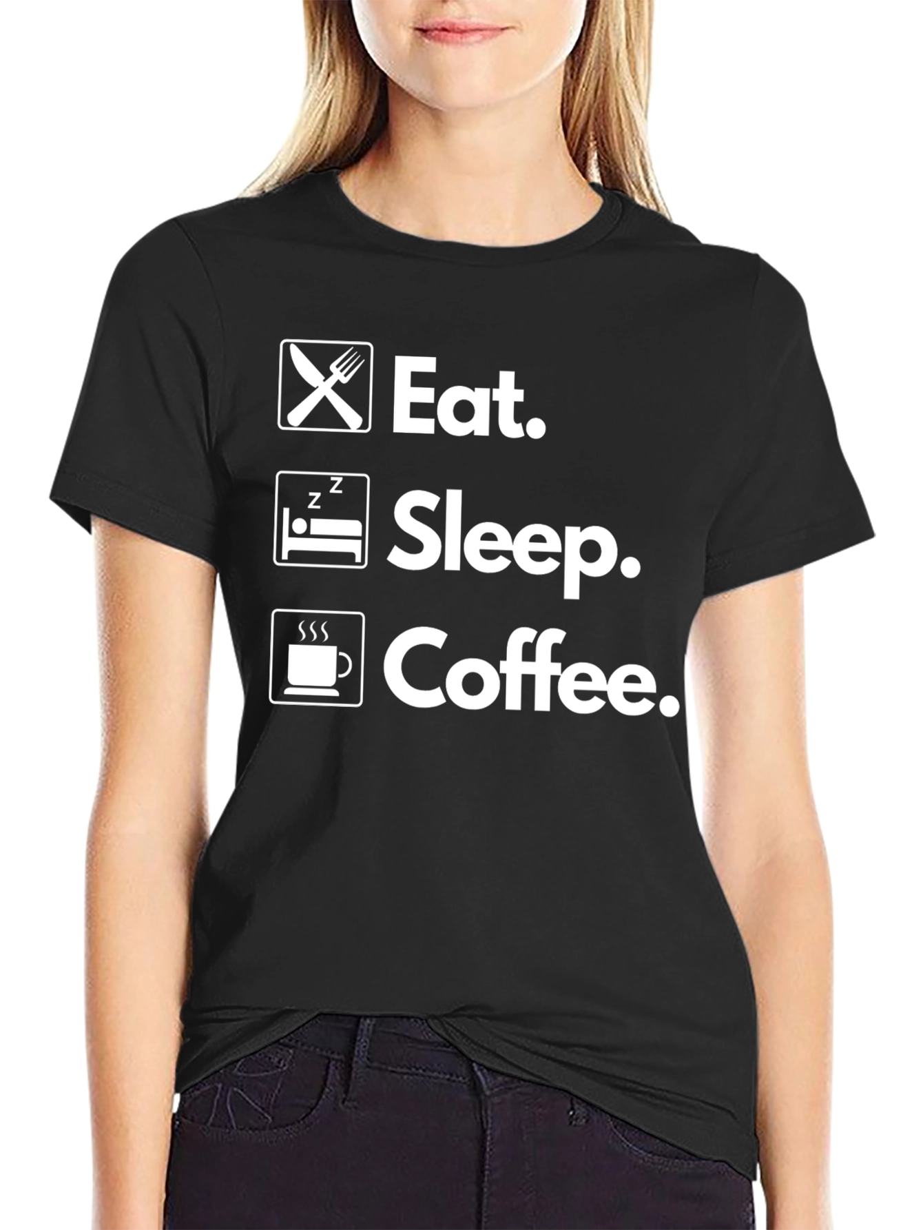 Eat Sleep Coffee T-Shirt Funny Tee