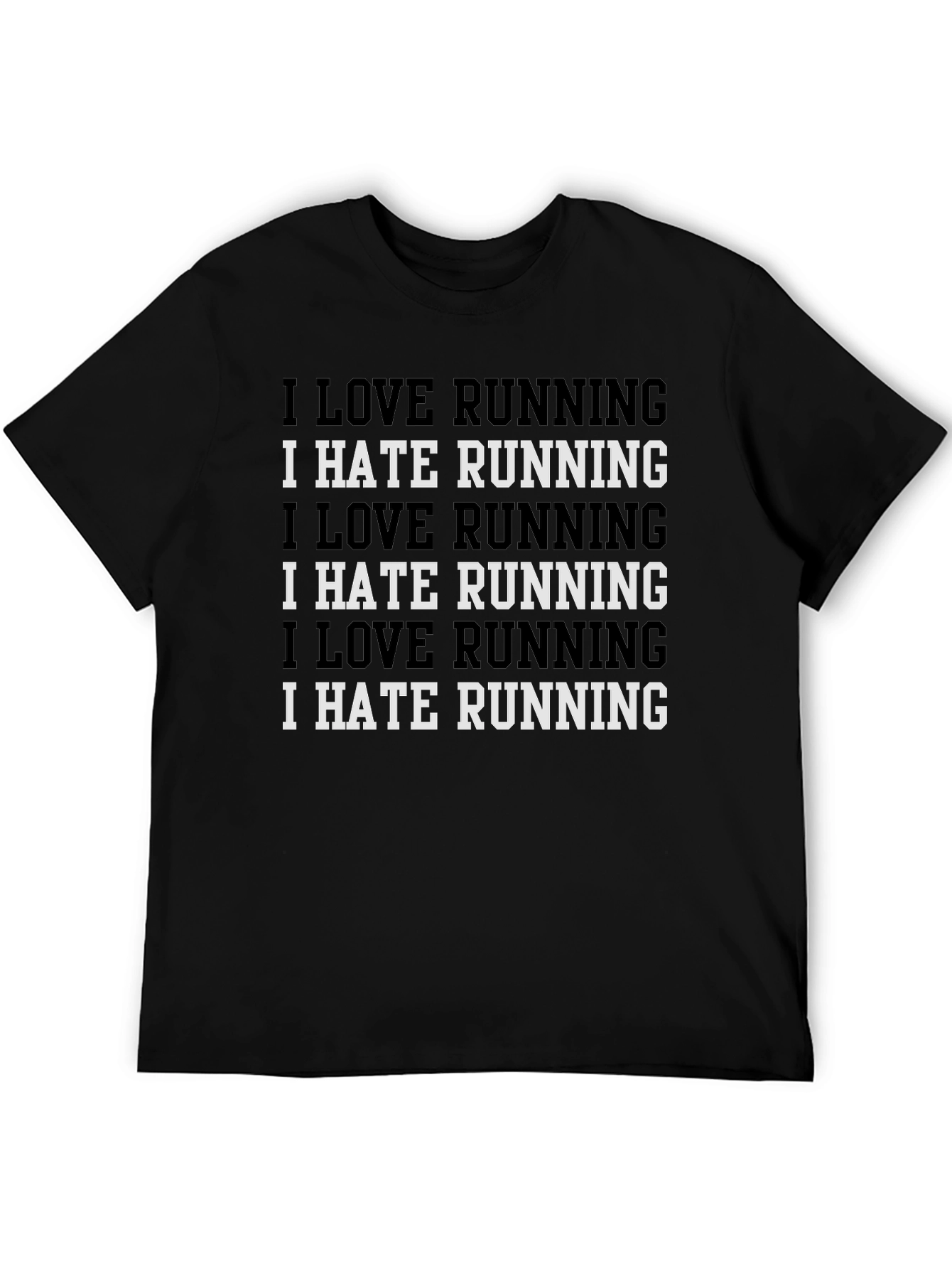 I Love Running/Hate Running Graphic Tee - Black