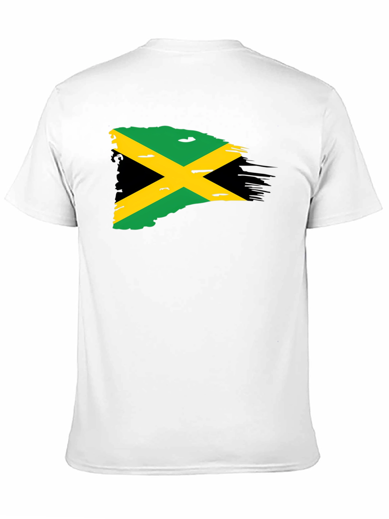 Jamaica Flag T-Shirt - Black Cotton Blend Tee