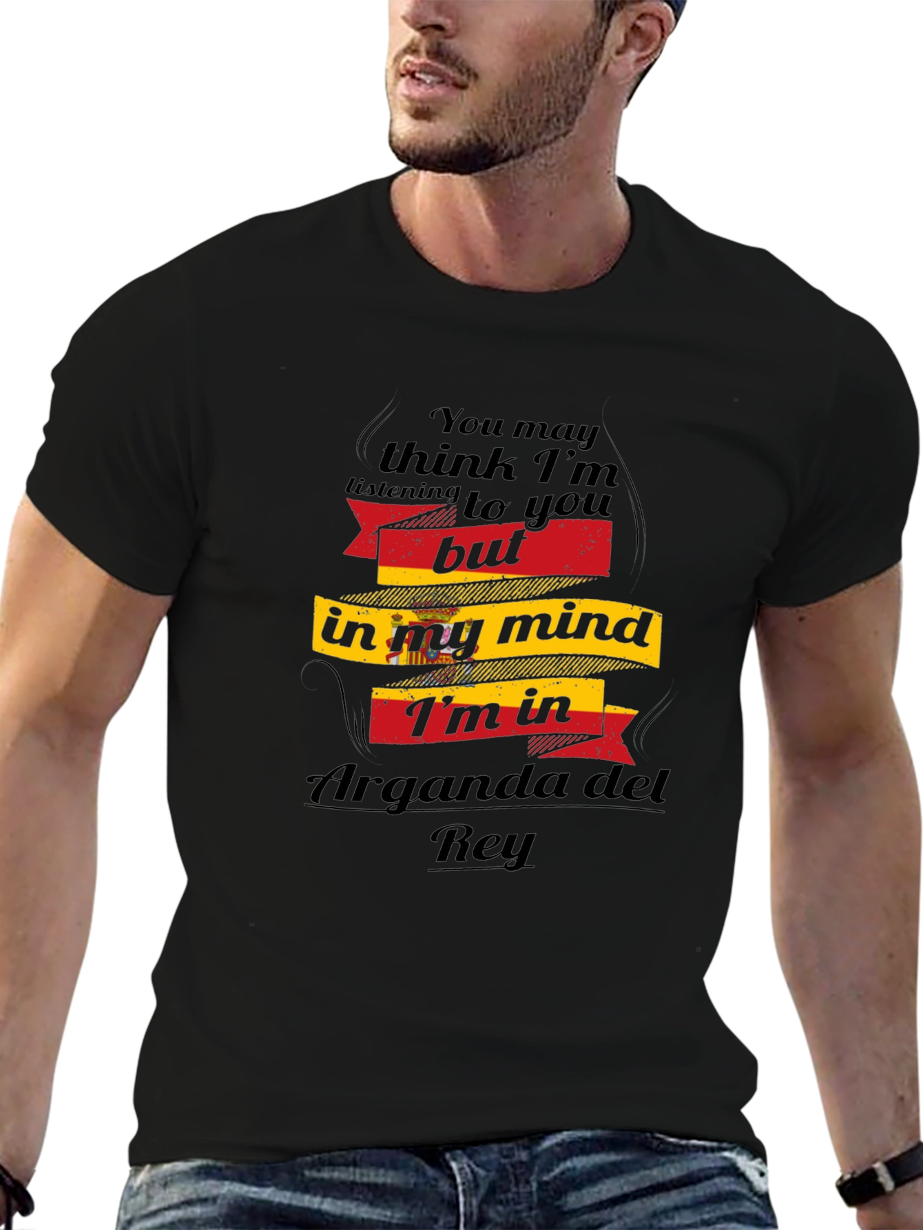 Arganda del Rey Mind T-Shirt - Black Novelty Tee