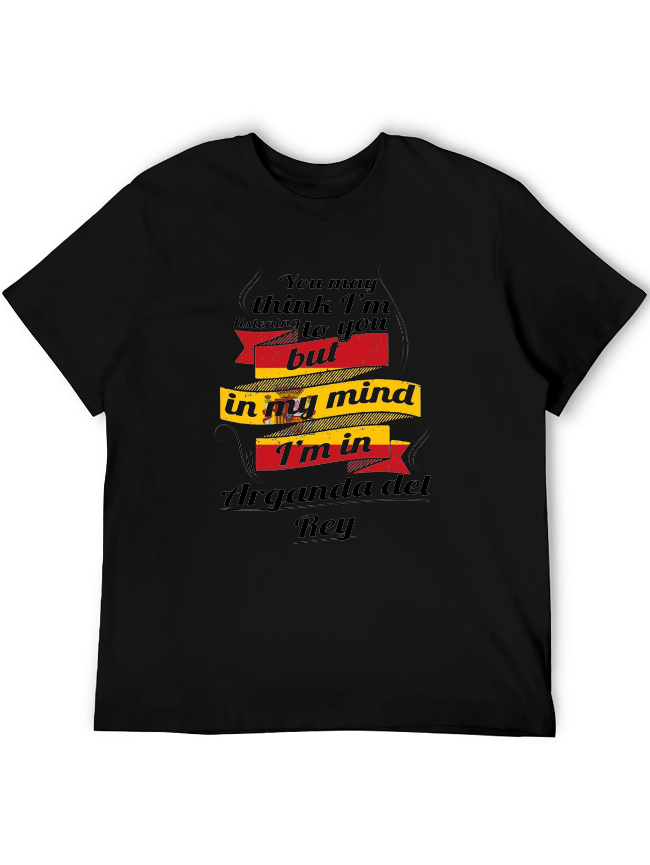 Arganda del Rey Mind T-Shirt - Black Novelty Tee