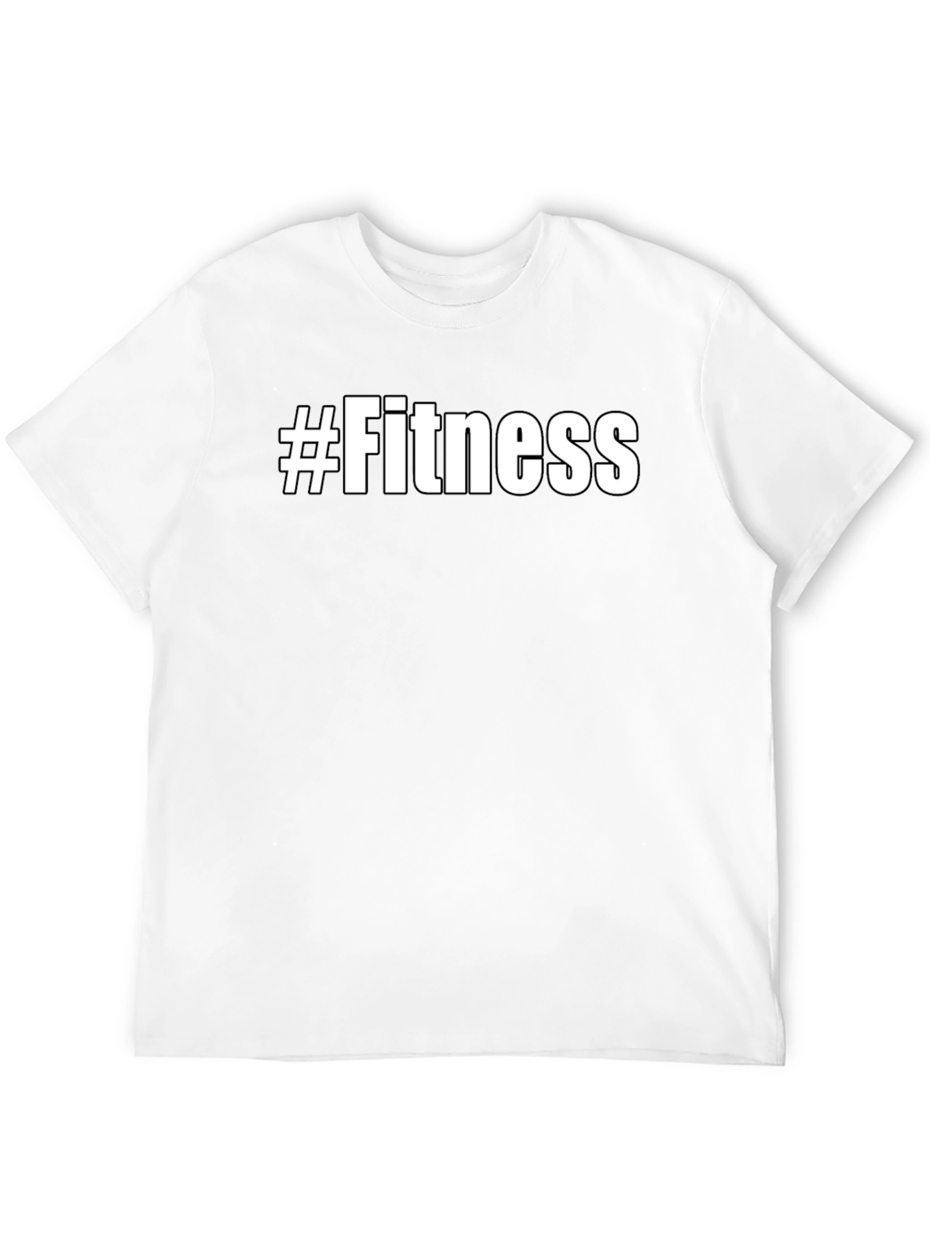 #Fitness Graphic Tee - Black Casual Shirt