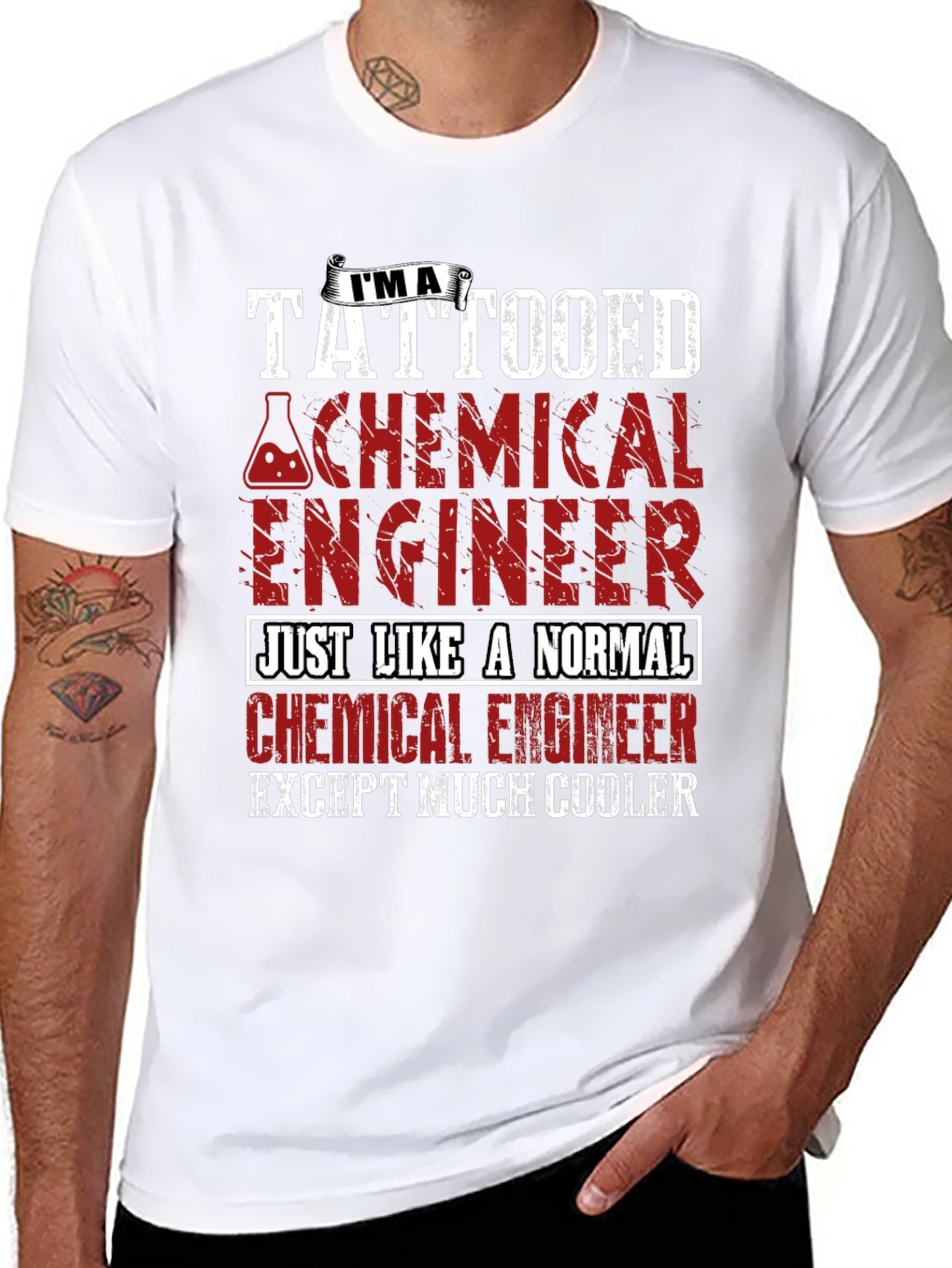 Tattooed Chemical Engineer Novelty T-Shirt