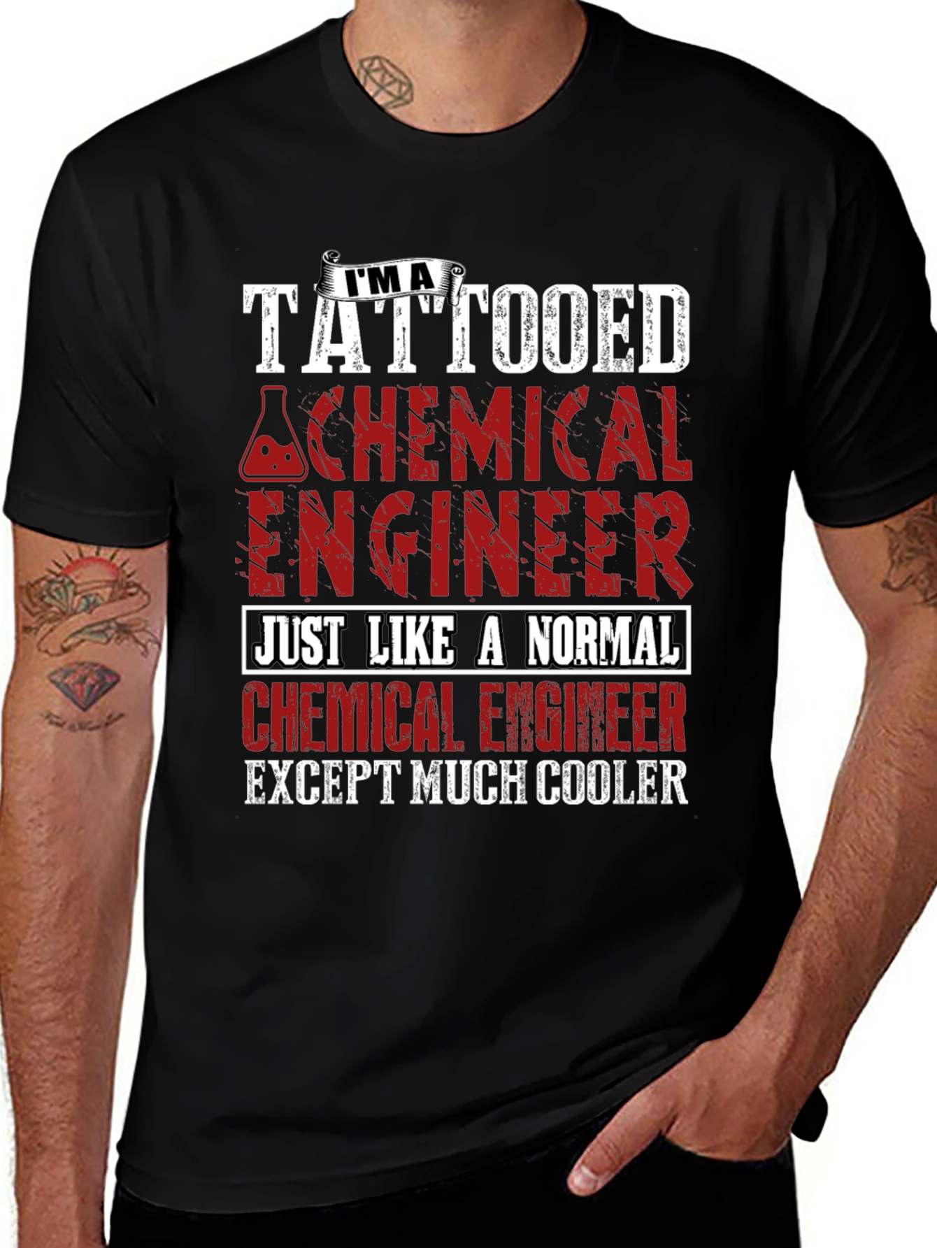 Tattooed Chemical Engineer Novelty T-Shirt