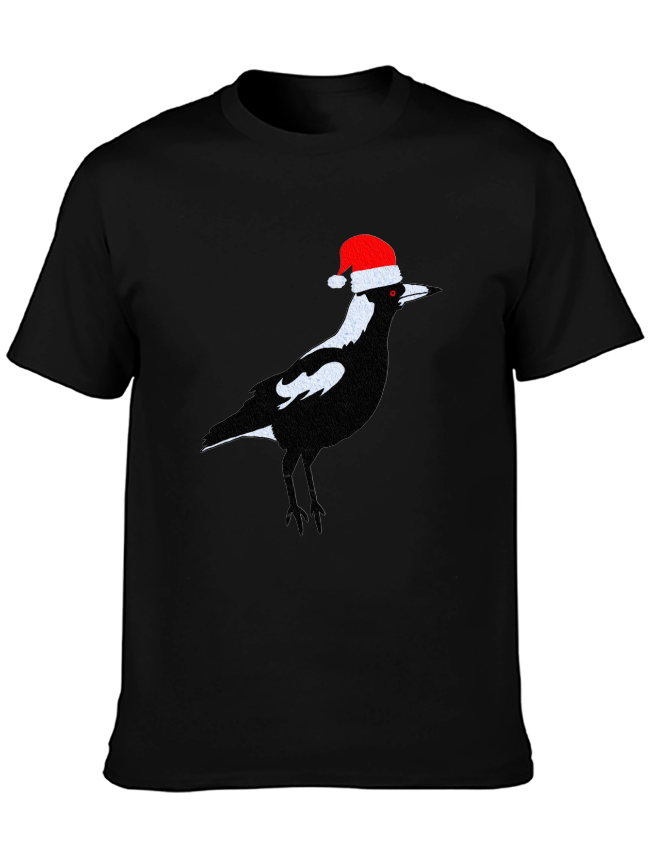 Festive Magpie T-Shirt - Christmas Bird Tee