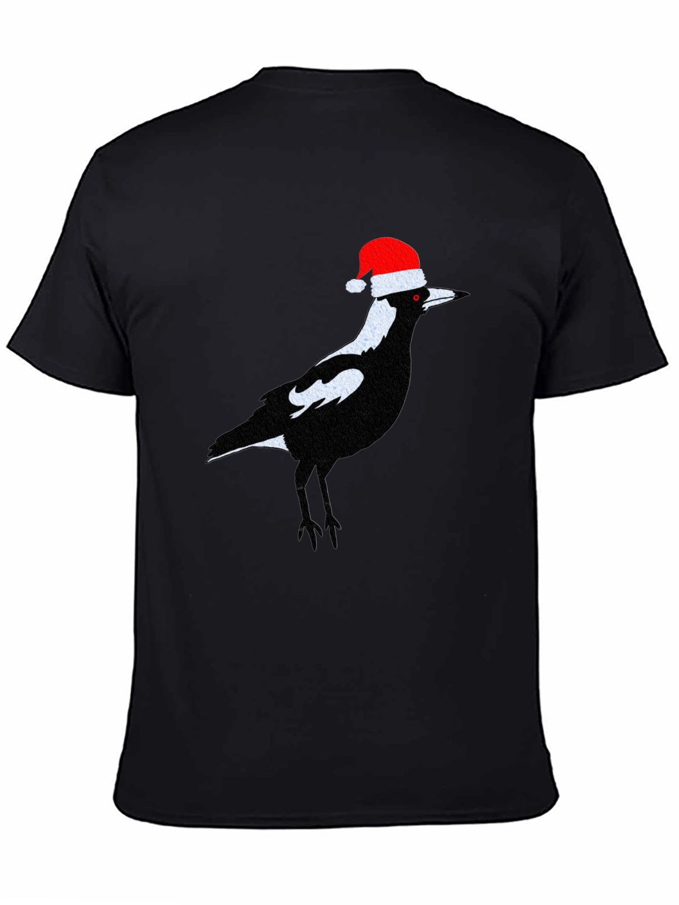 Festive Magpie T-Shirt - Christmas Bird Tee