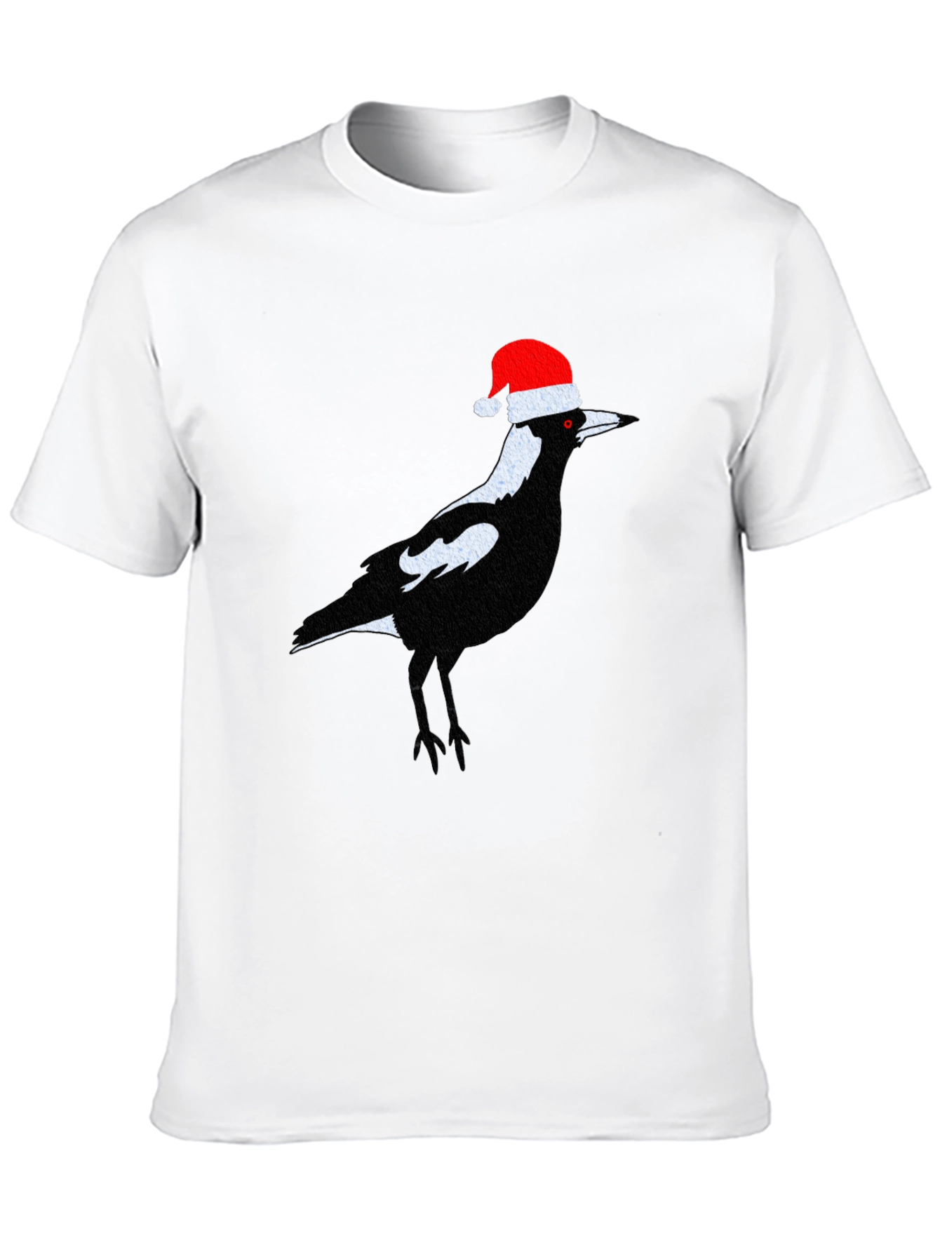 Festive Magpie T-Shirt - Christmas Bird Tee