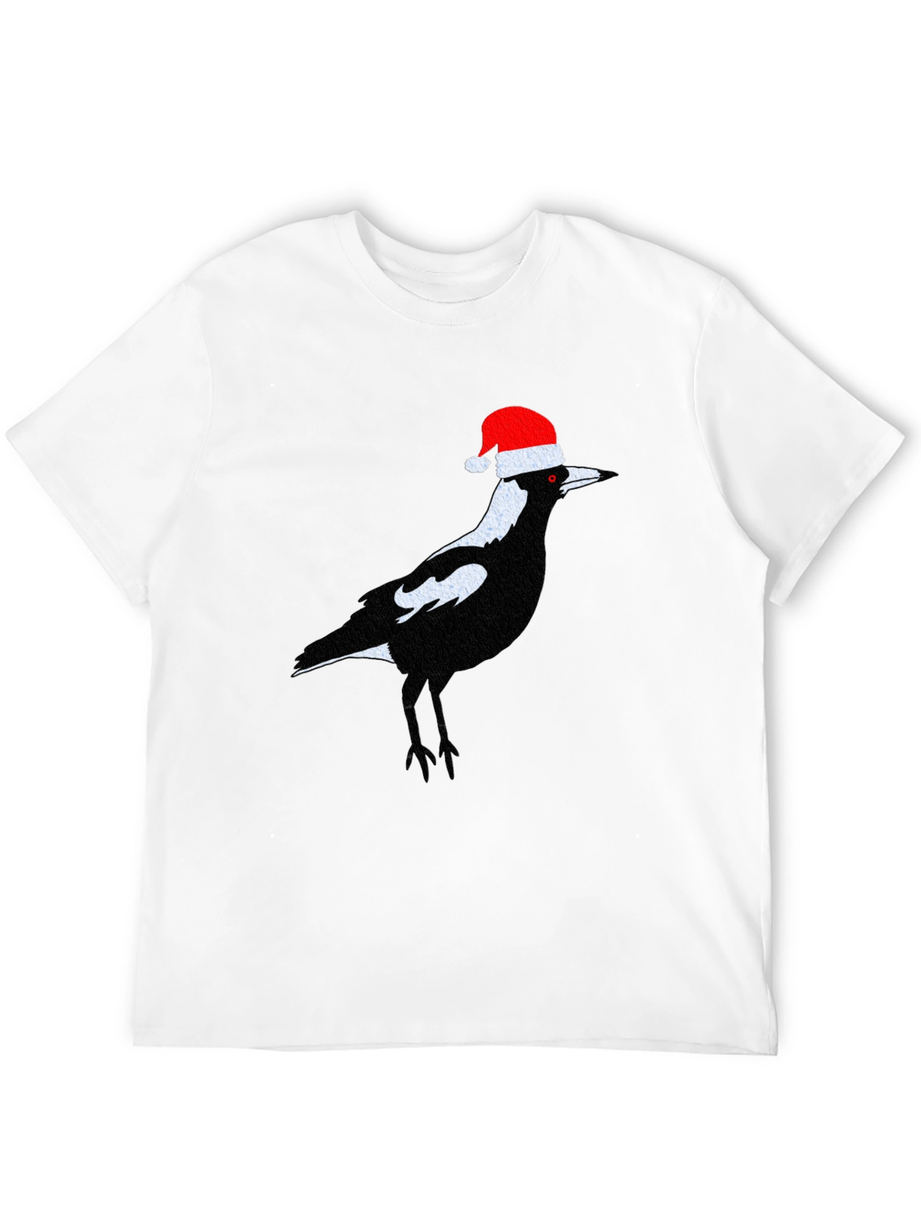 Festive Magpie T-Shirt - Christmas Bird Tee