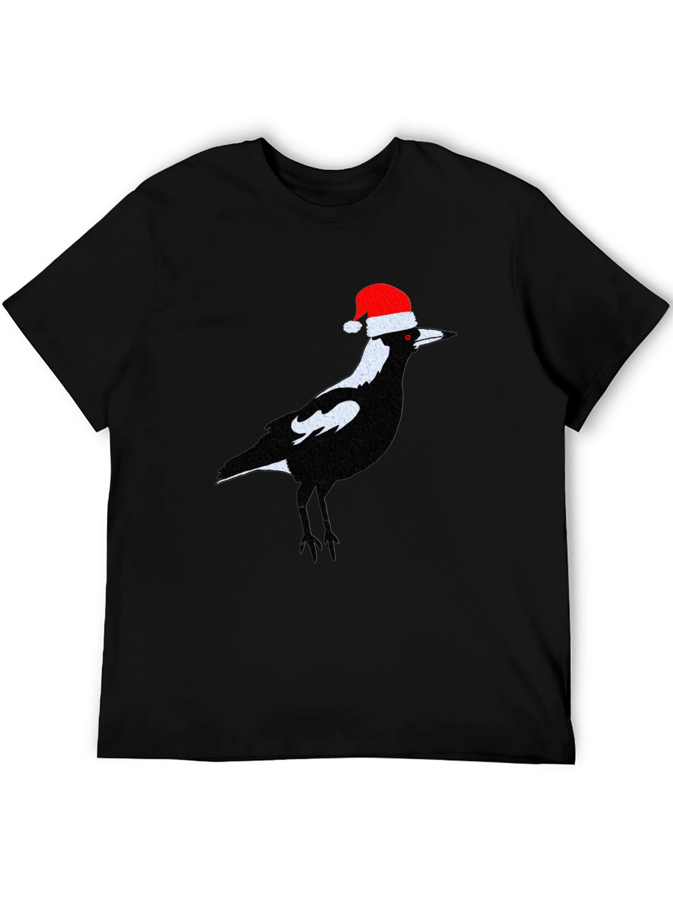 Festive Magpie T-Shirt - Christmas Bird Tee