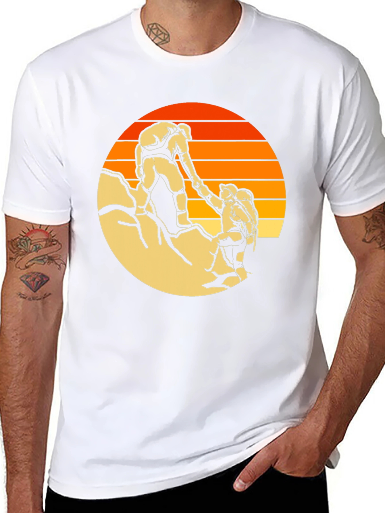 Climber Graphic Tee - Black Crew Neck T-Shirt