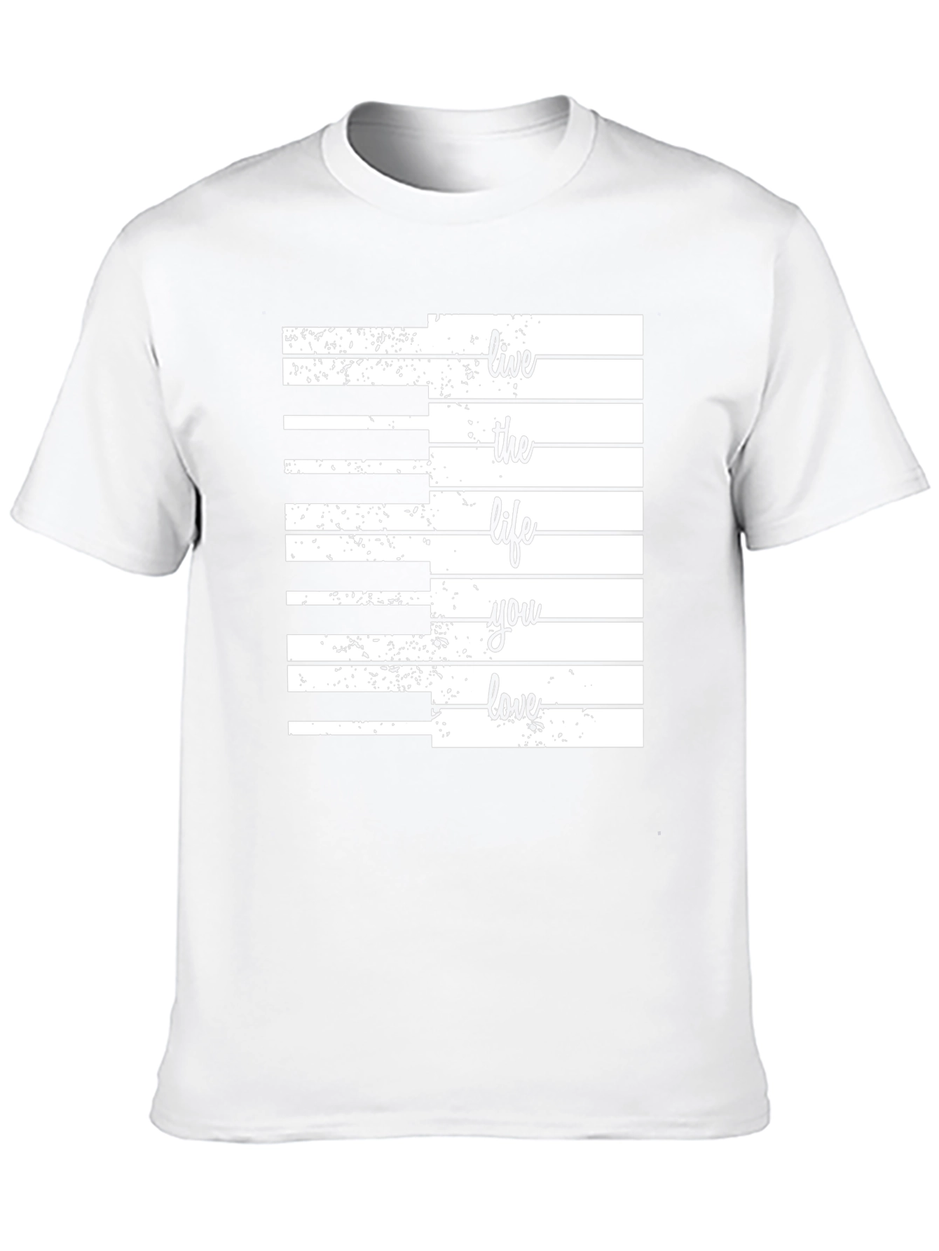 Live The Life You Love Piano Keys Graphic Tee