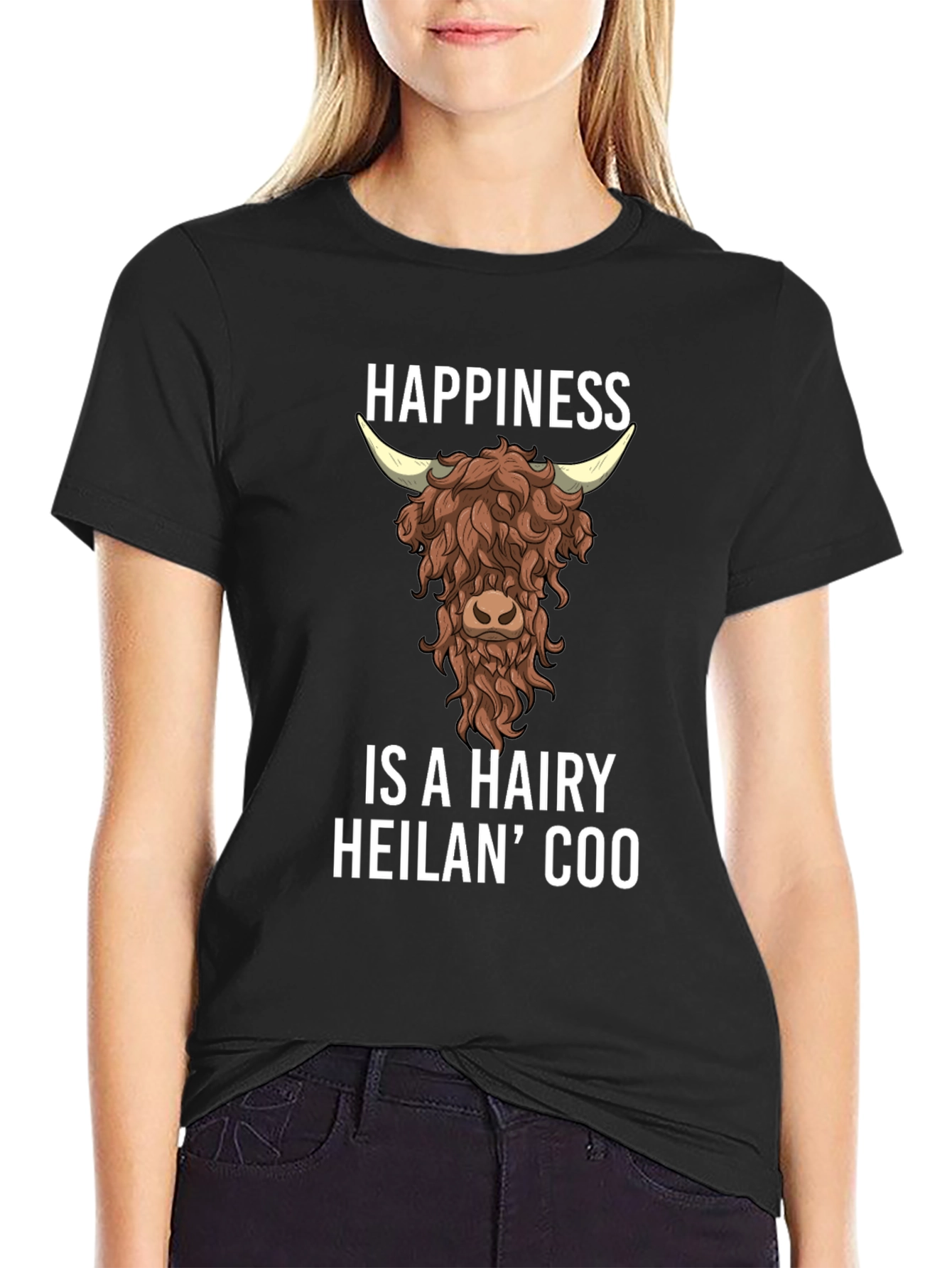 Hairy Heilan Coo Happiness T-Shirt