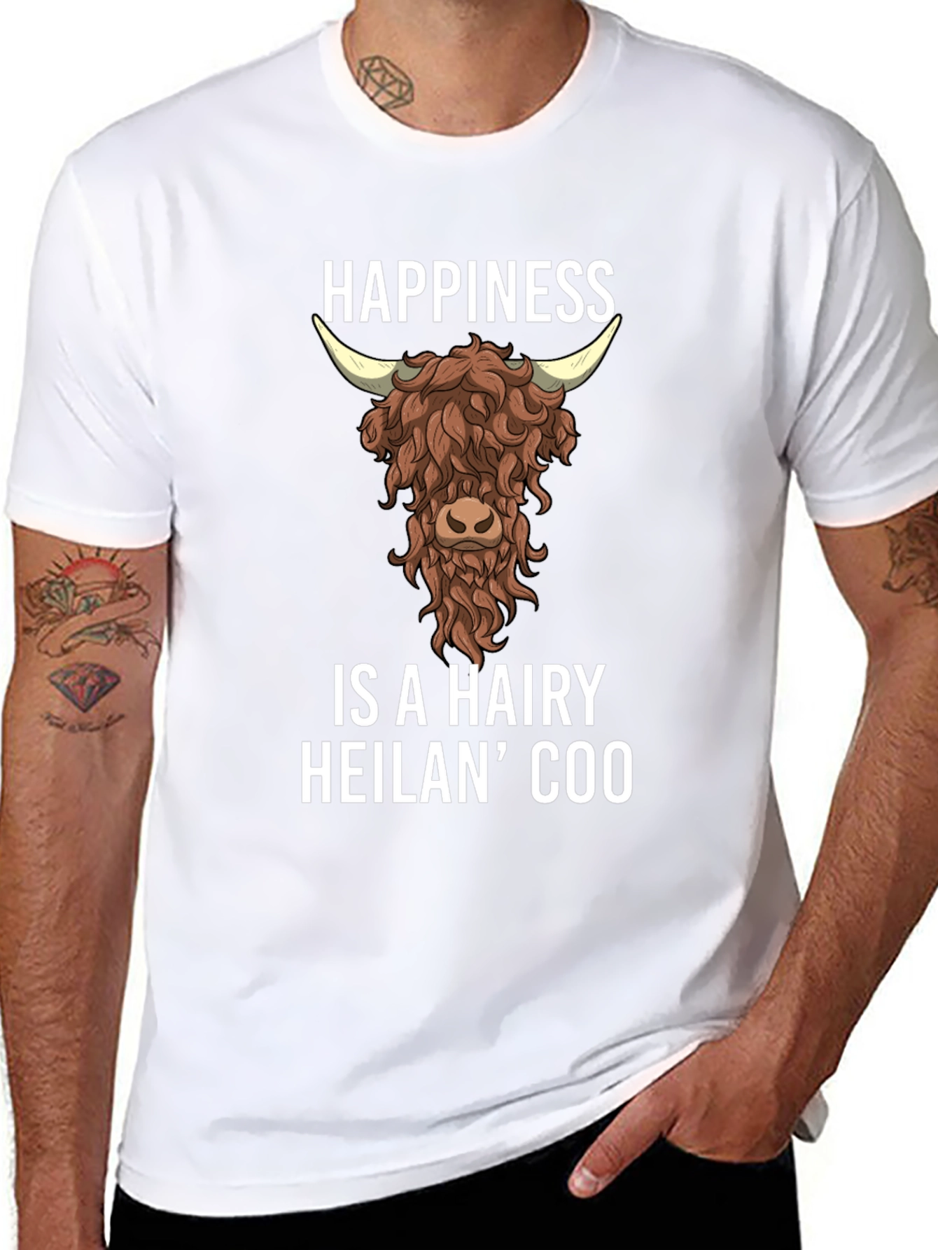 Hairy Heilan Coo Happiness T-Shirt