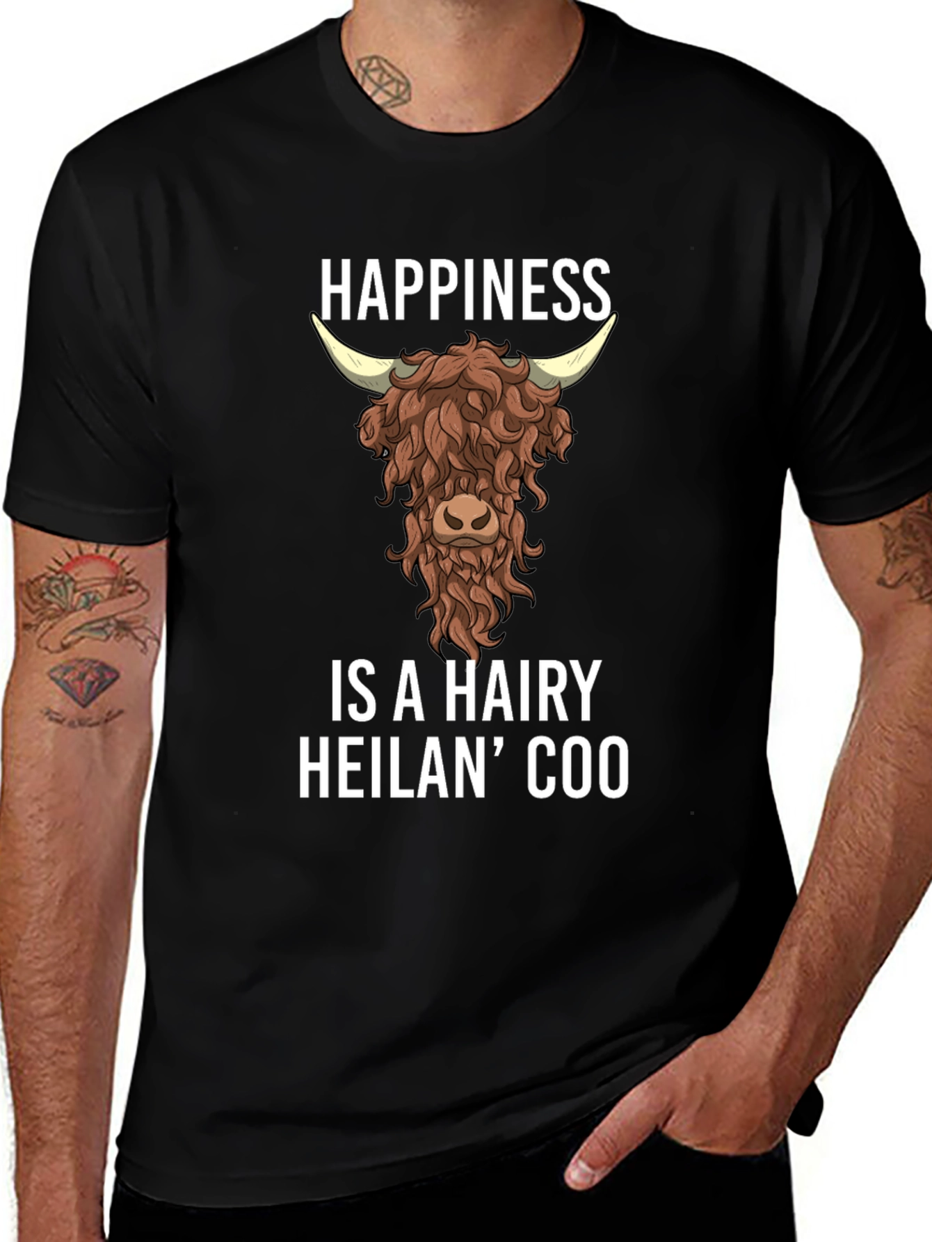 Hairy Heilan Coo Happiness T-Shirt