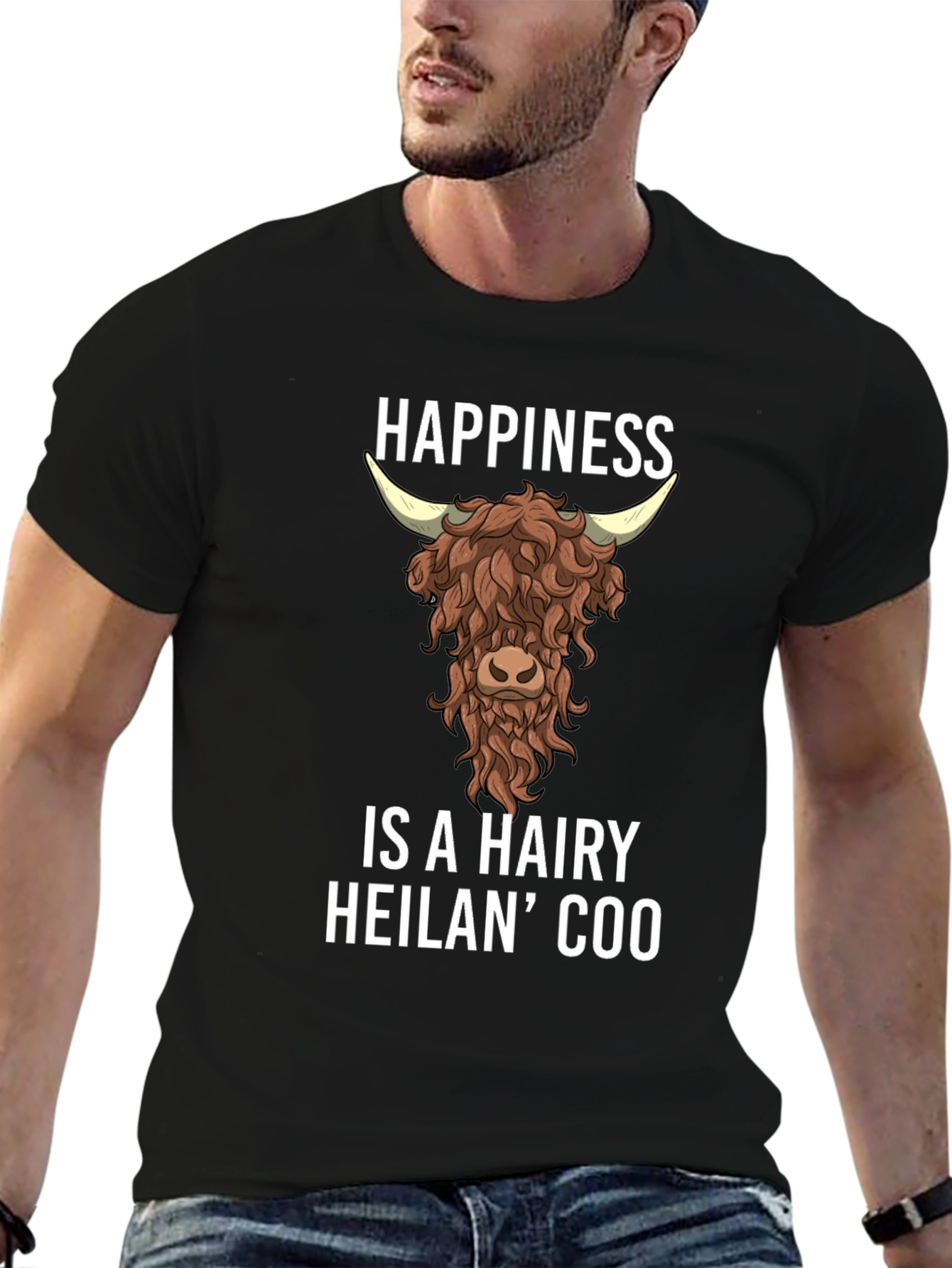 Hairy Heilan Coo Happiness T-Shirt