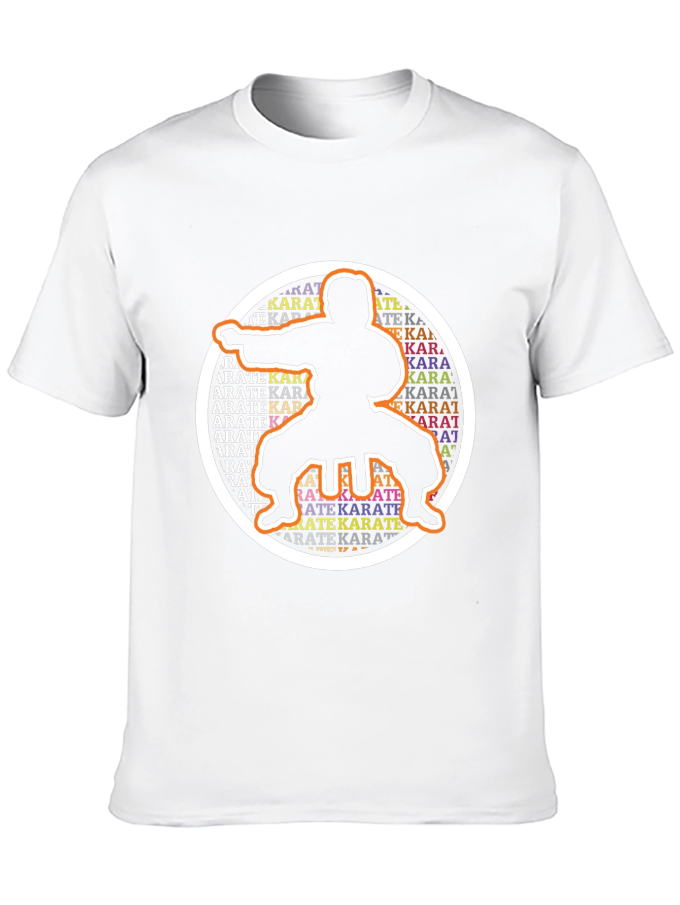 Karate Silhouette Graphic Tee - Black